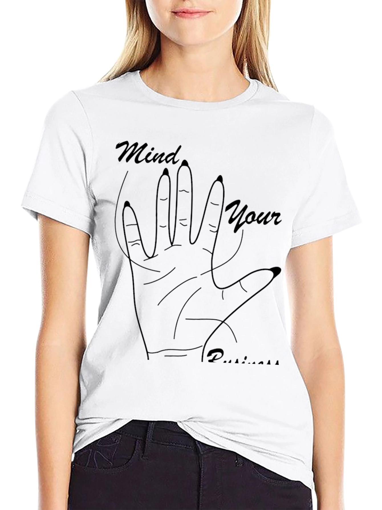 Mind Your Business Graphic Tee - Black