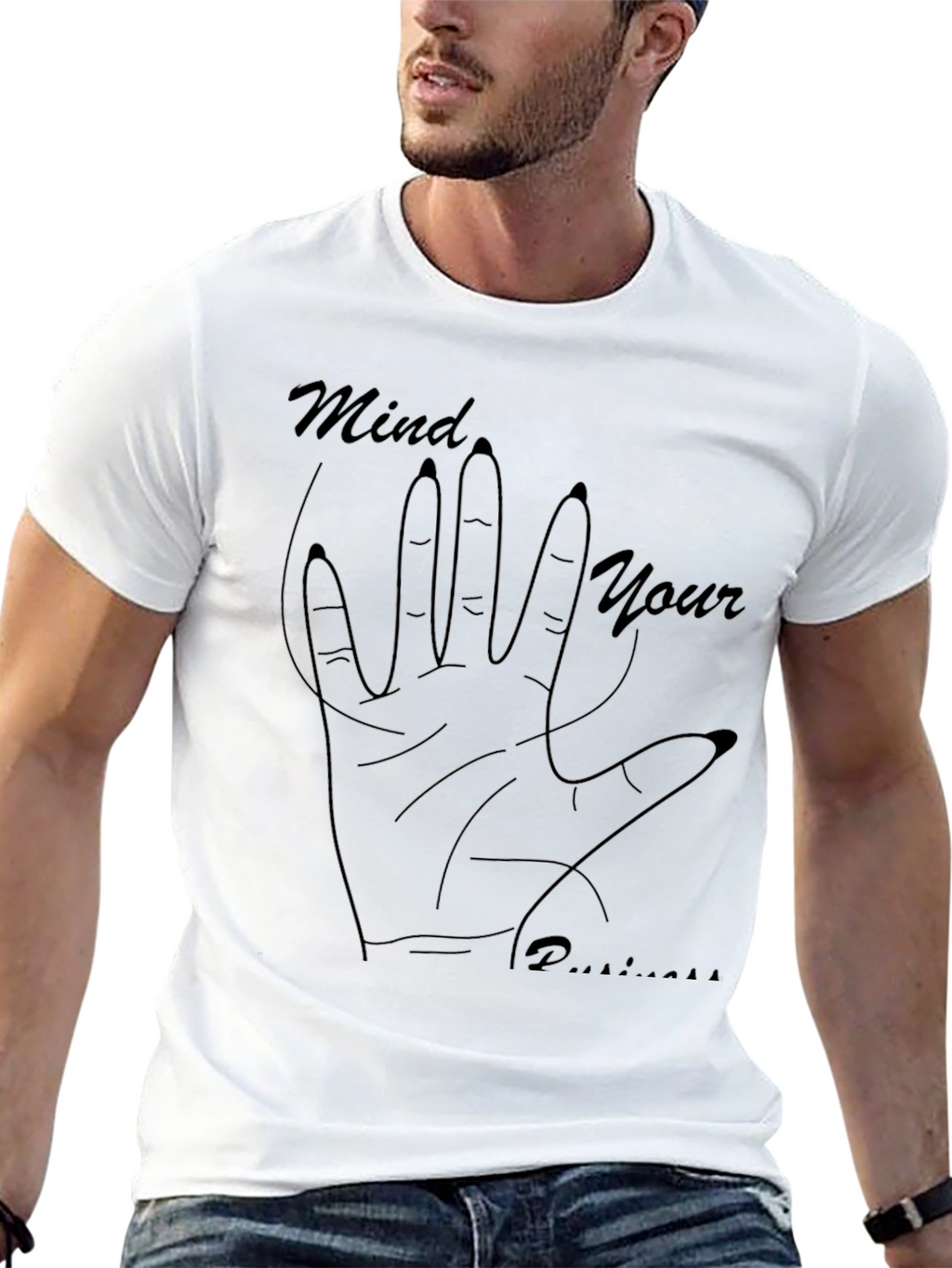 Mind Your Business Graphic Tee - Black