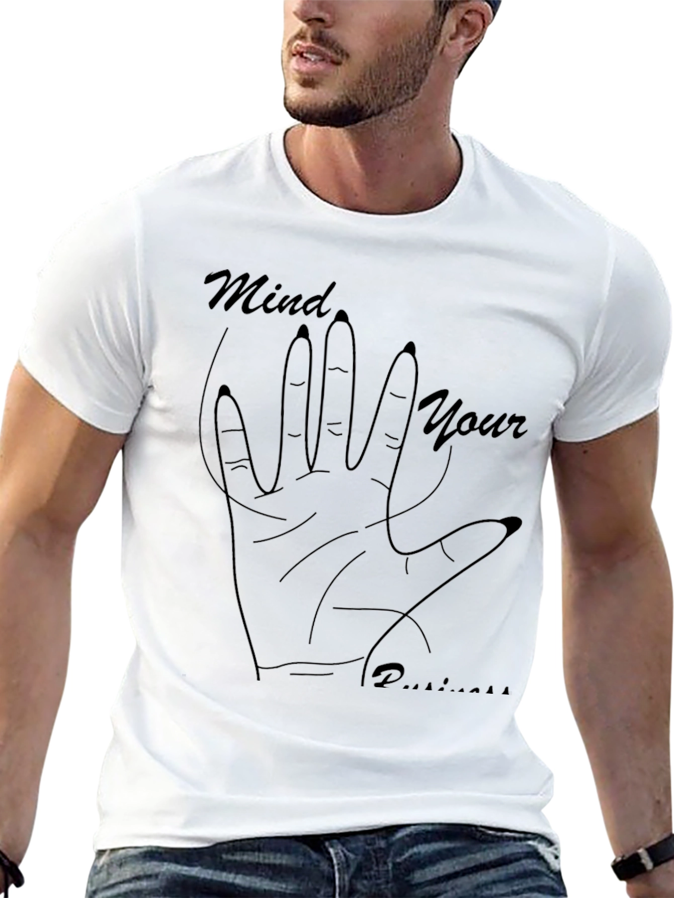 Mind Your Business Graphic Tee - Black