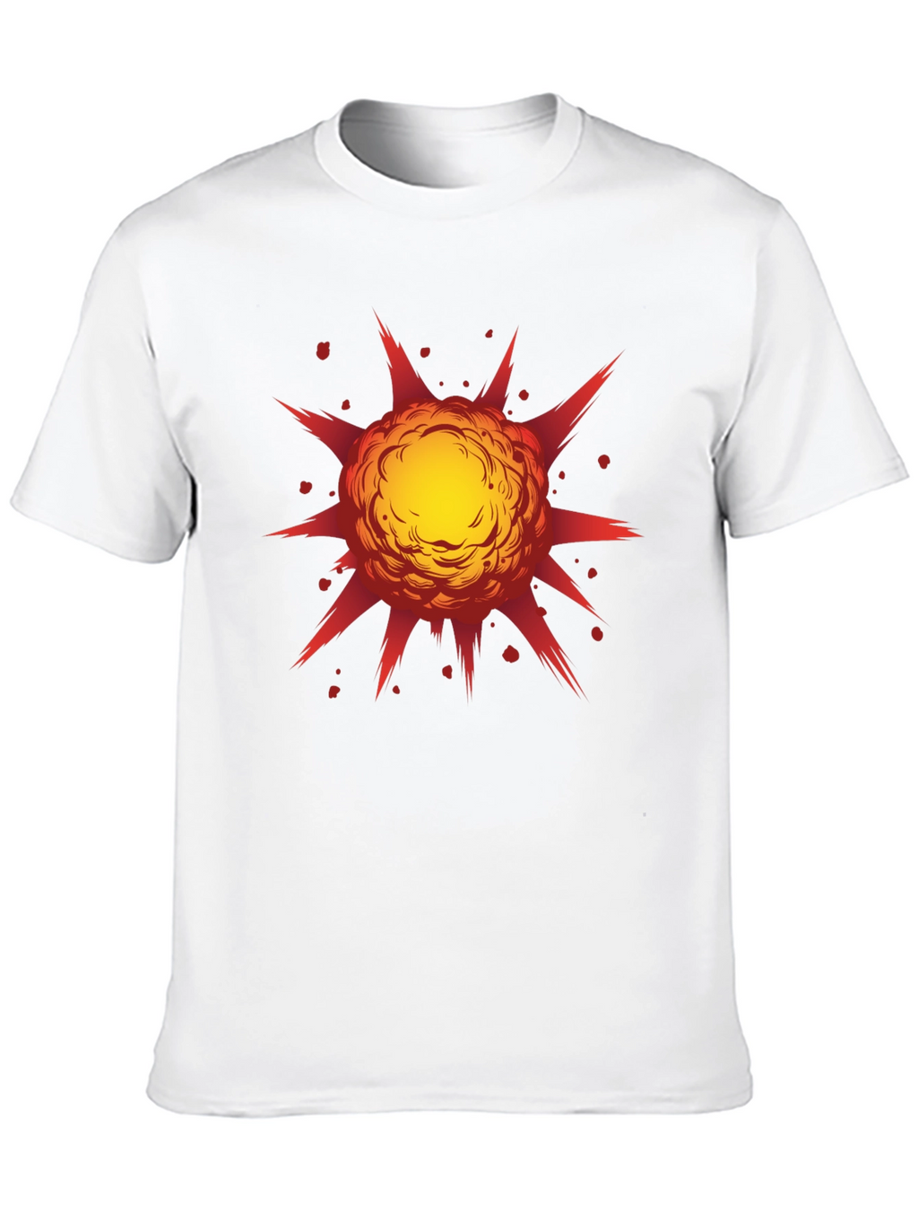 Explosive Graphic Print Black T-Shirt