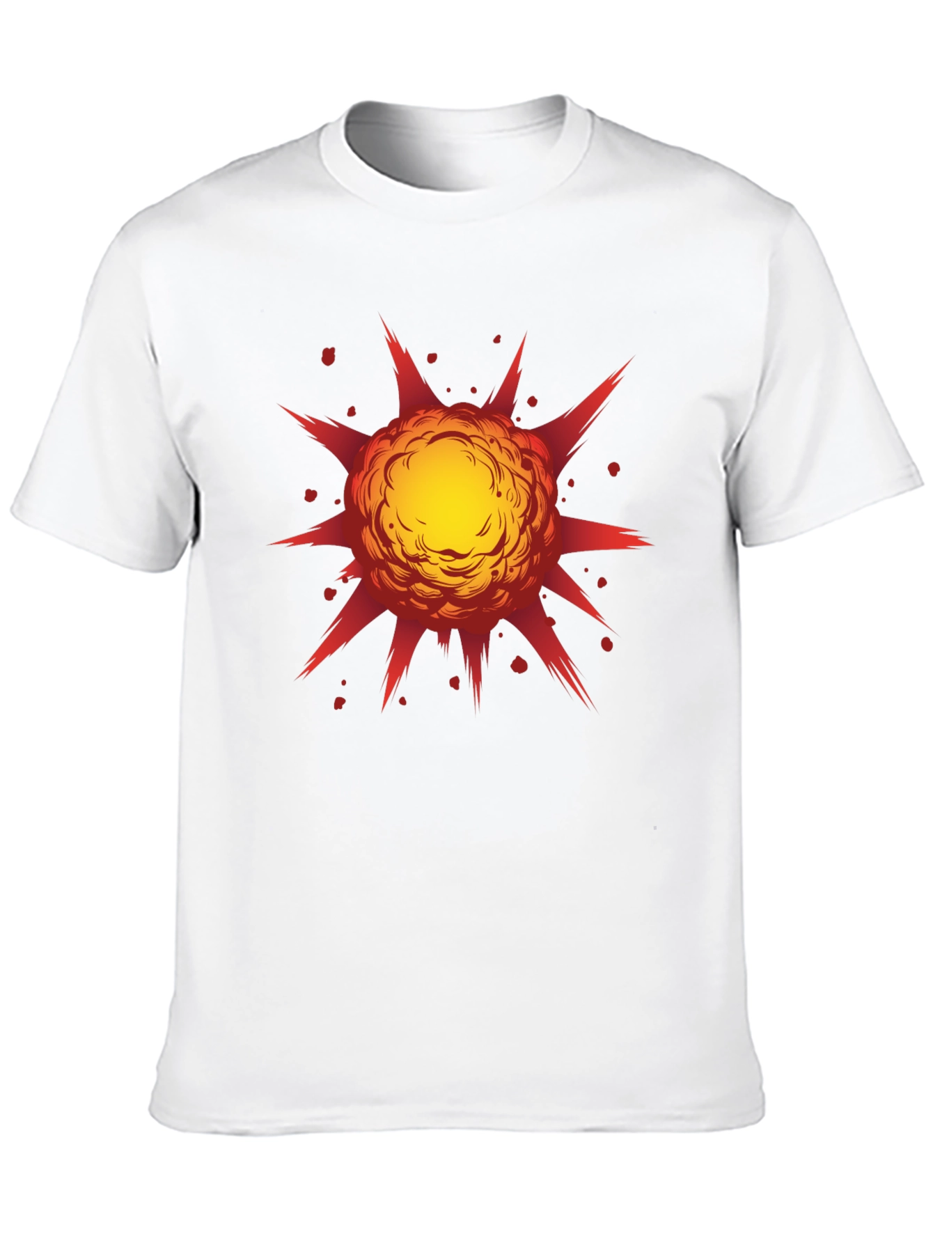 Explosive Graphic Print Black T-Shirt