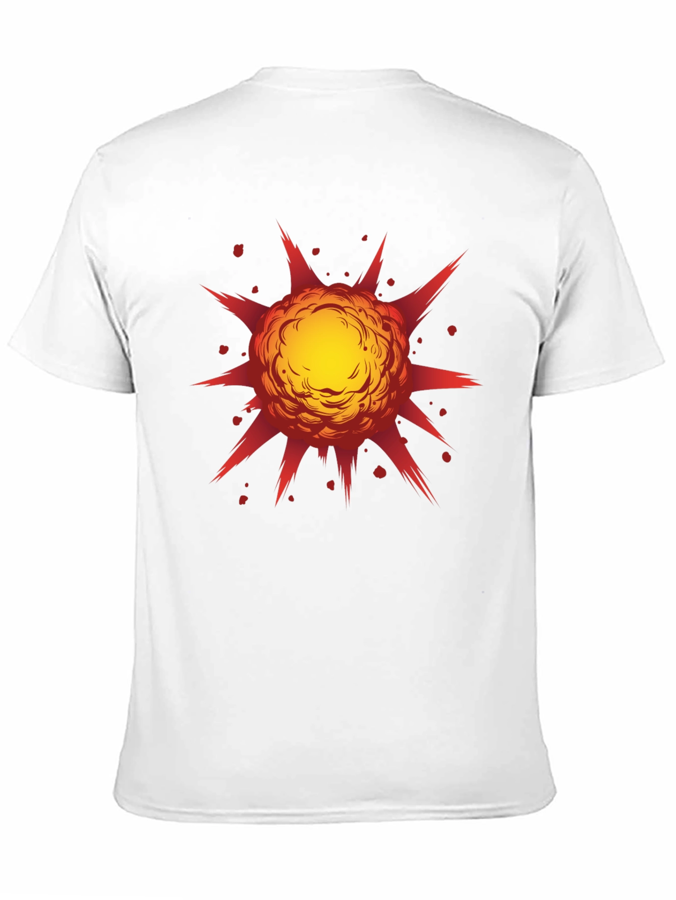 Explosive Graphic Print Black T-Shirt