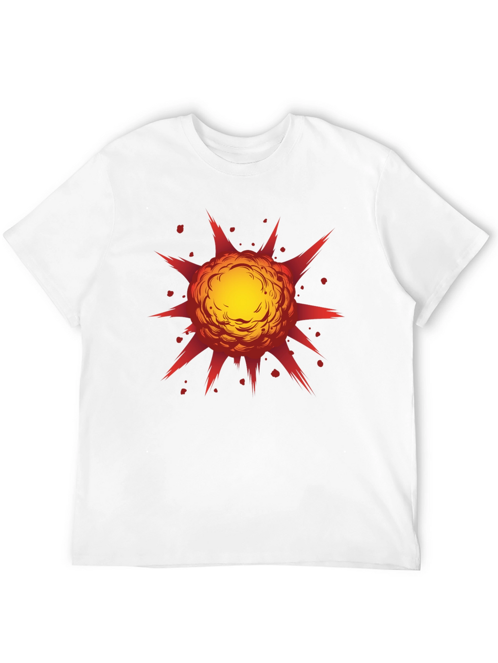 Explosive Graphic Print Black T-Shirt
