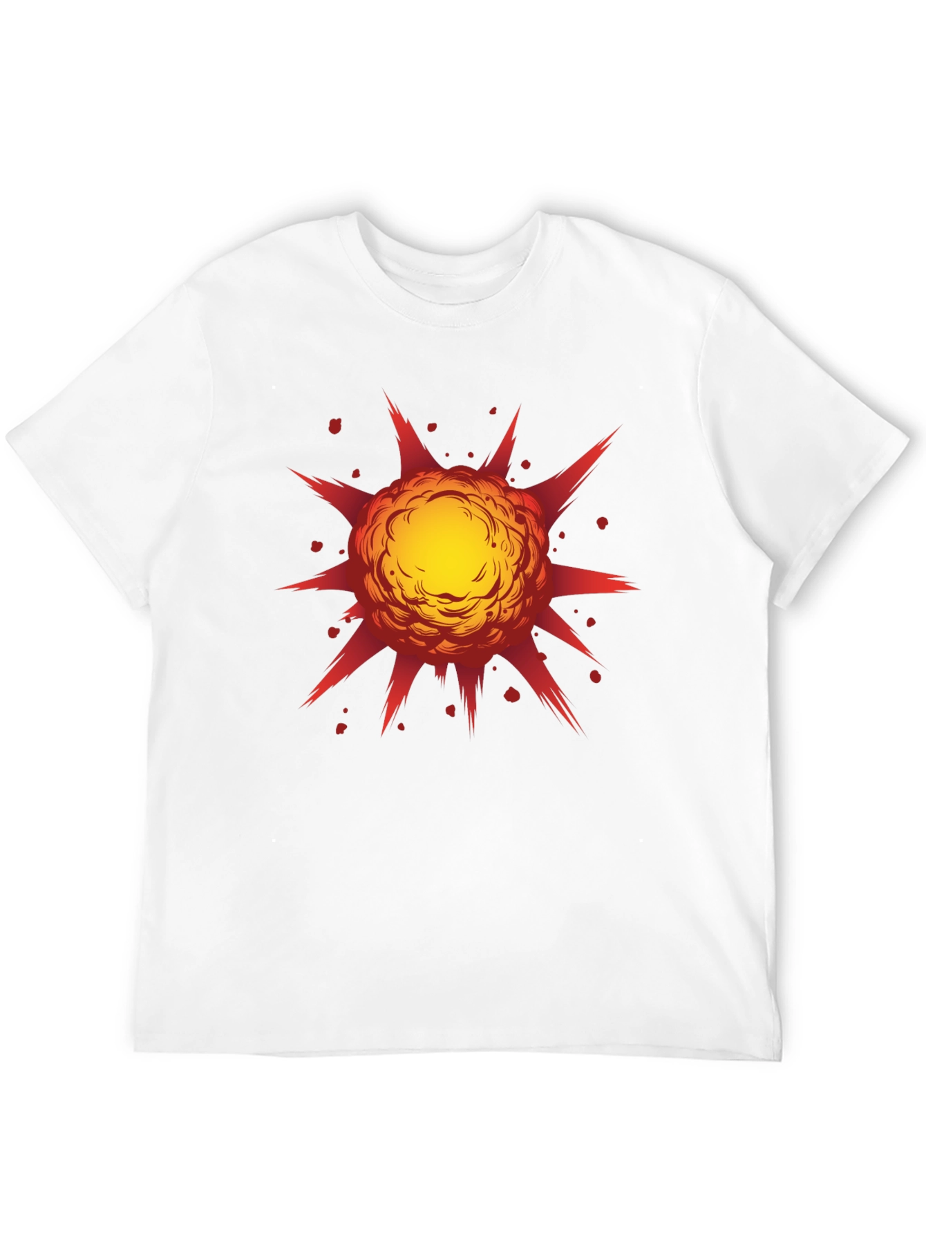 Explosive Graphic Print Black T-Shirt
