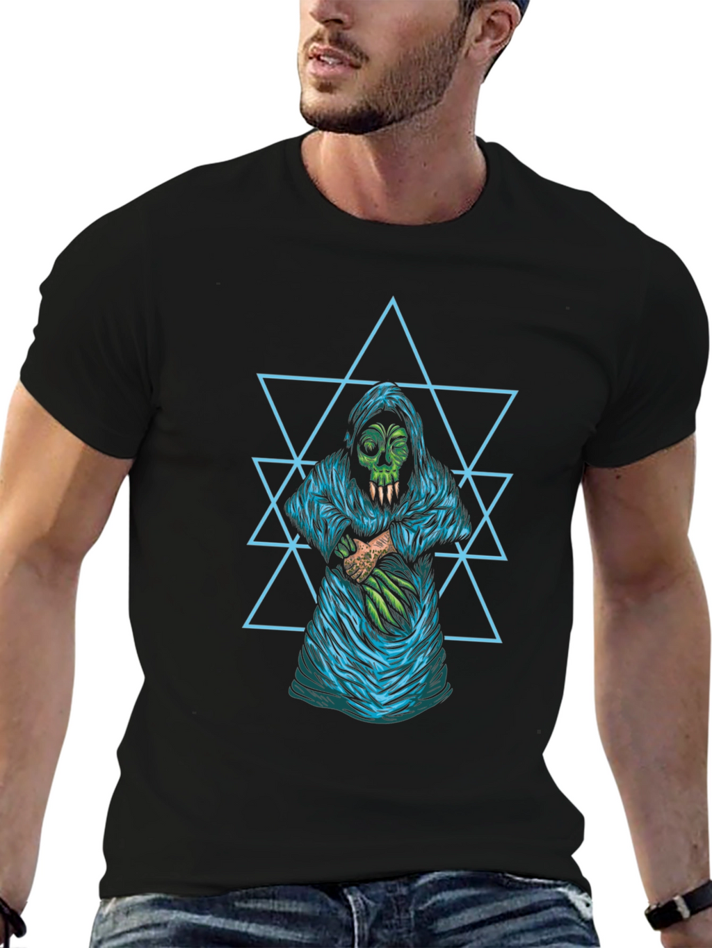 Mystic Horror Graphic Tee - Black