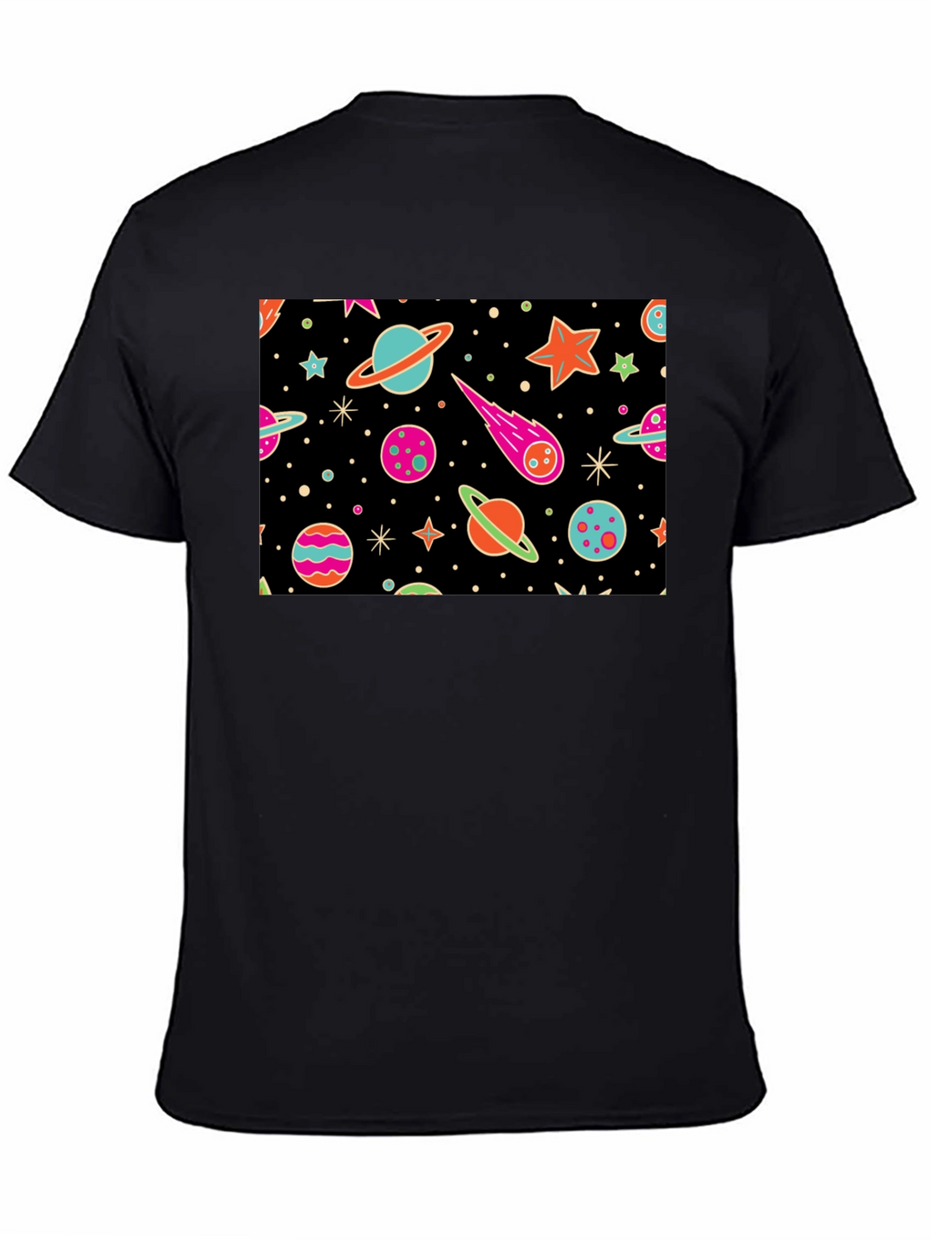 Cosmic Dreams T-Shirt - Galaxy Print Black Tee