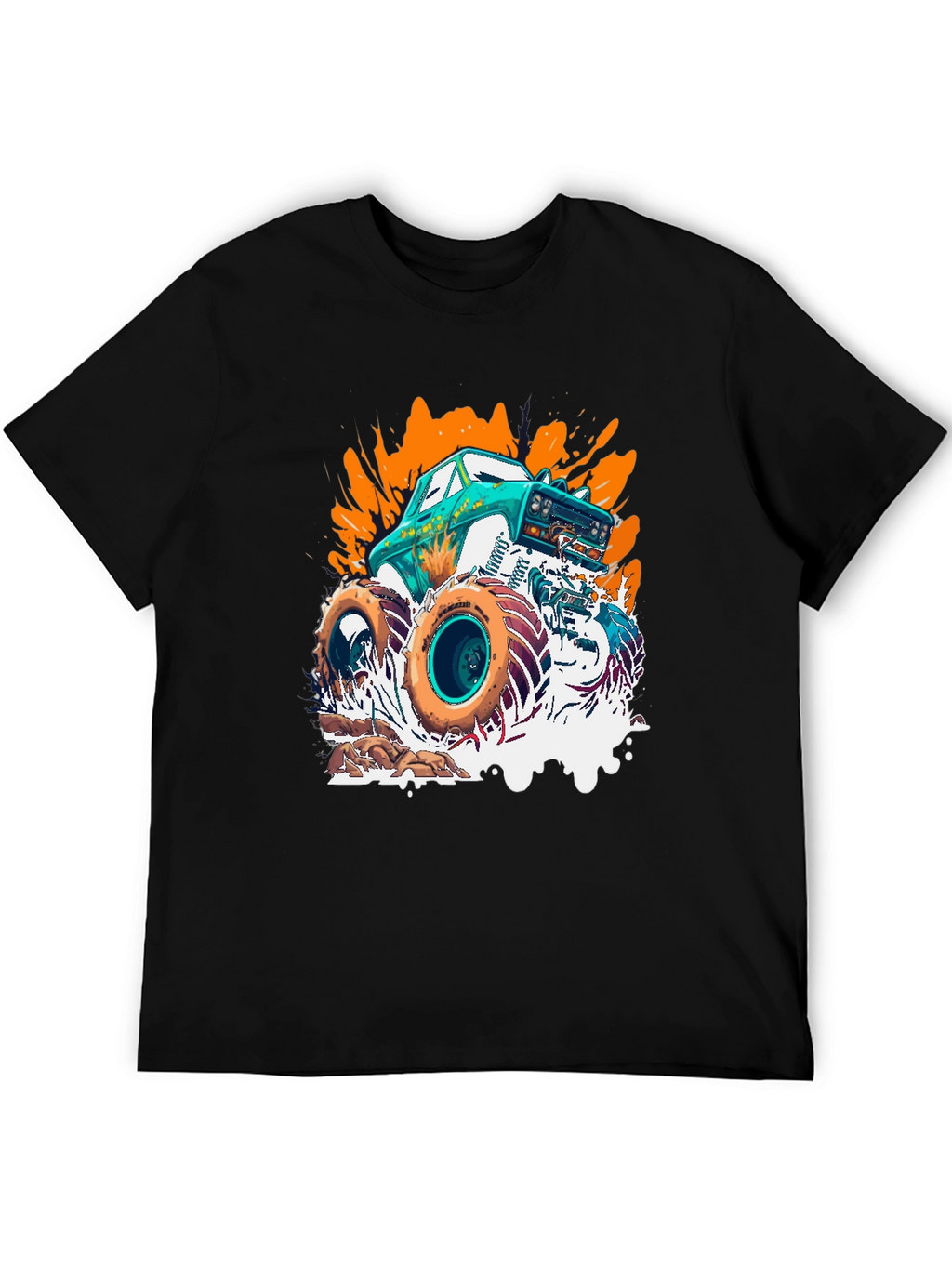 Monster Truck Graphic T-Shirt Cool Car Tee