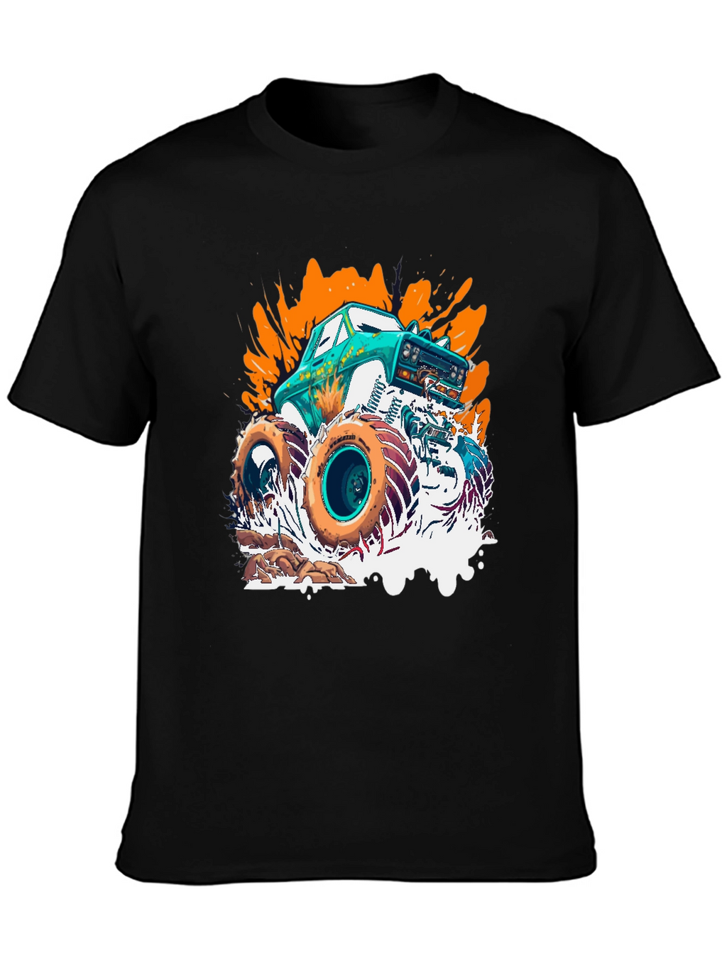 Monster Truck Graphic T-Shirt Cool Car Tee