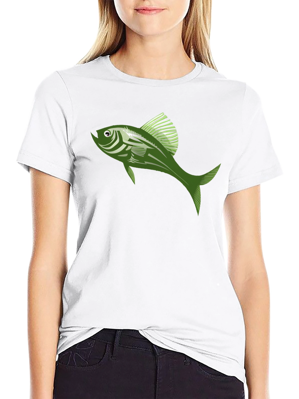 Cool Fish Graphic Tee - Stylish Black Cotton T-Shirt