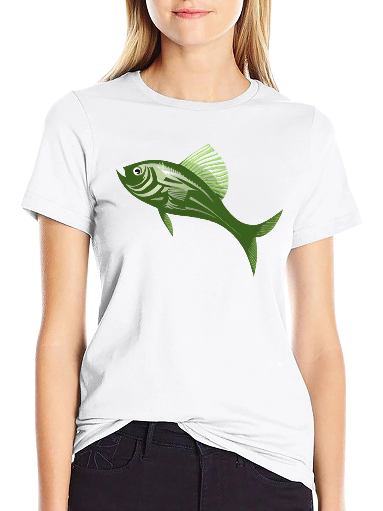 Cool Fish Graphic Tee - Stylish Black Cotton T-Shirt