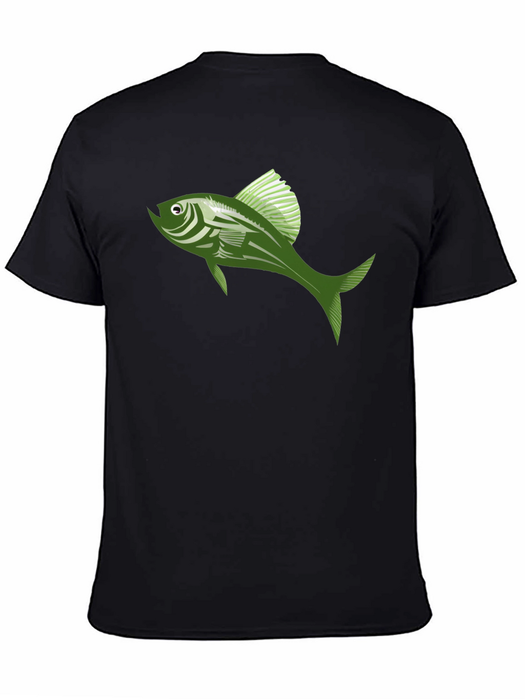 Cool Fish Graphic Tee - Stylish Black Cotton T-Shirt
