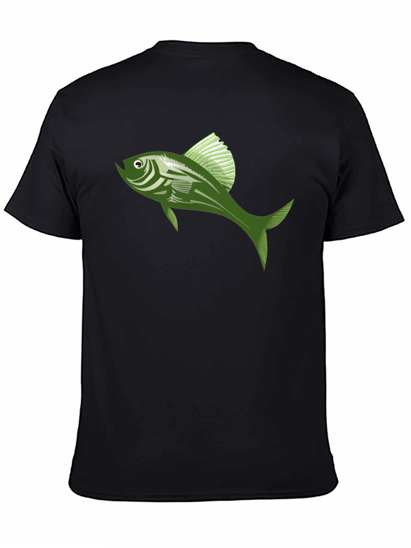 Cool Fish Graphic Tee - Stylish Black Cotton T-Shirt
