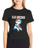 Bad Unicorn Graphic Print T-Shirt
