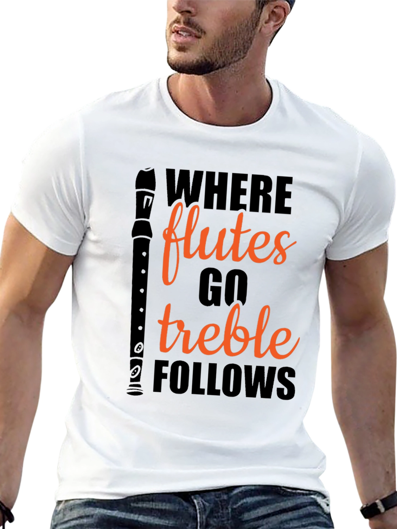 Flute Treble Follows Graphic T-Shirt