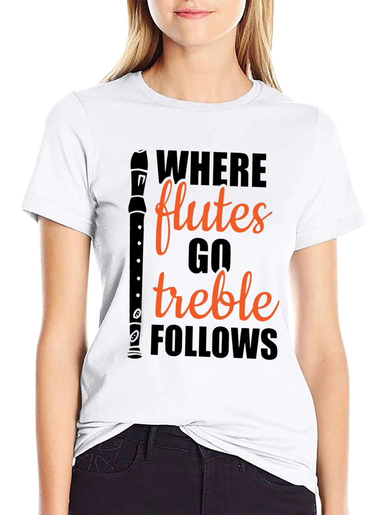Flute Treble Follows Graphic T-Shirt