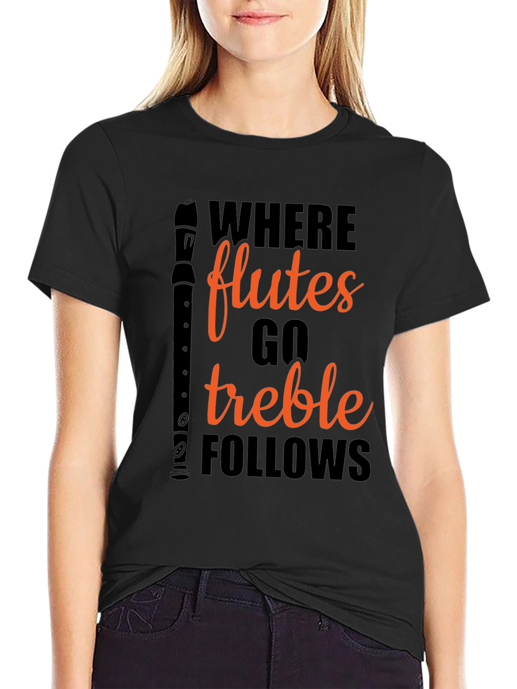 Flute Treble Follows Graphic T-Shirt