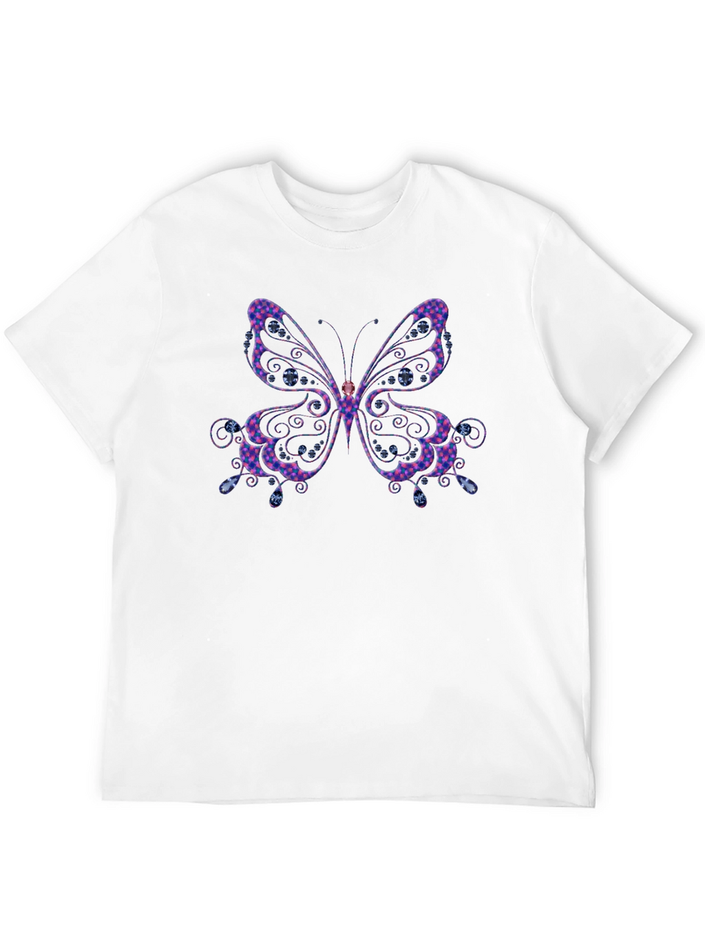Butterfly Graphic Tee - Black Cotton Comfort