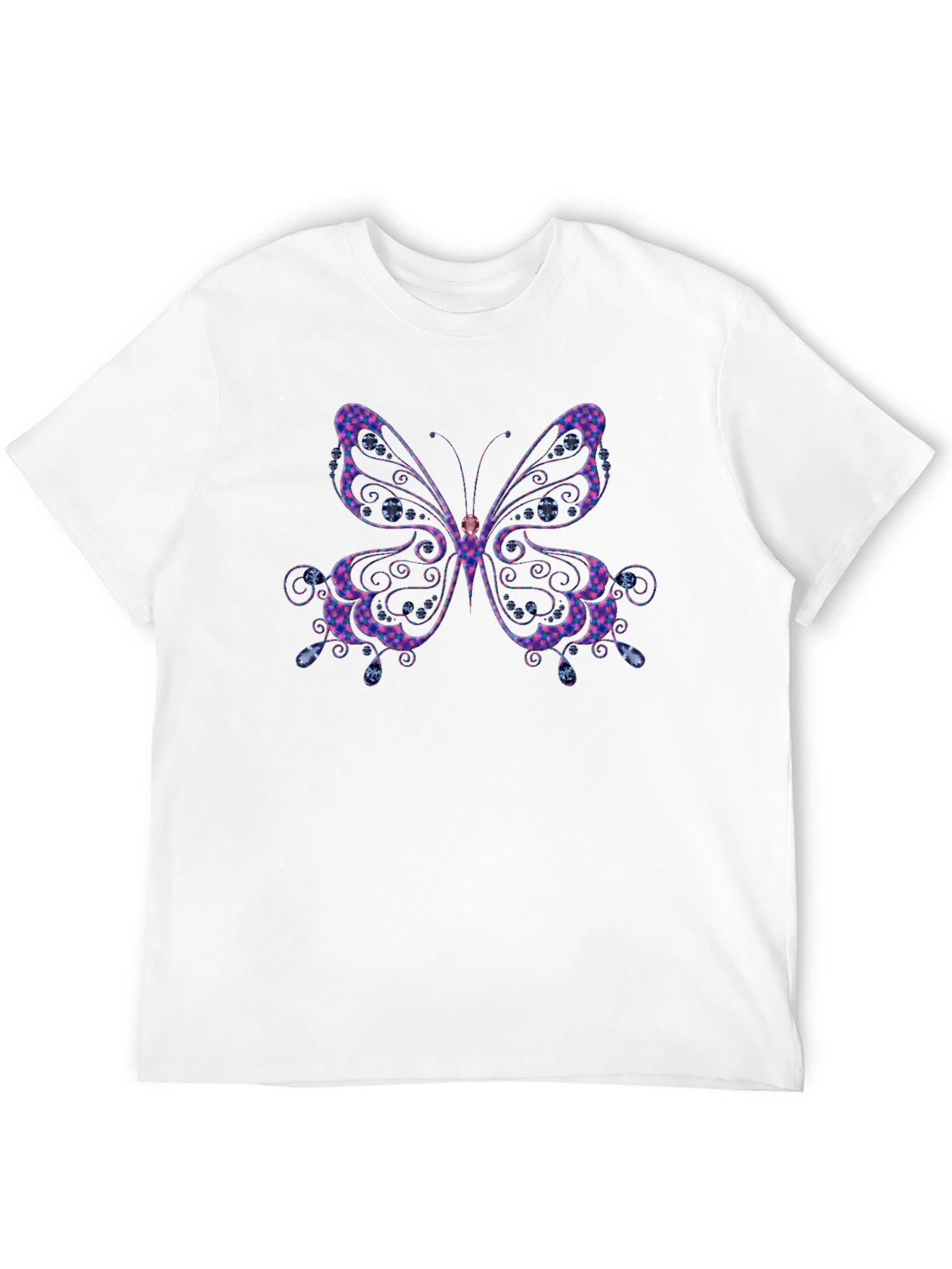 Butterfly Graphic Tee - Black Cotton Comfort