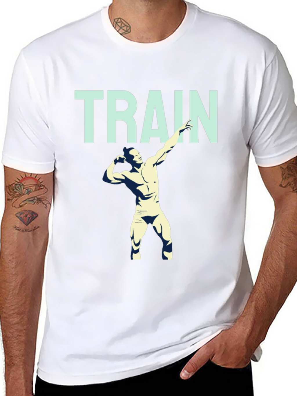 Train Gym T-Shirt Bodybuilder Fitness Workout Tee