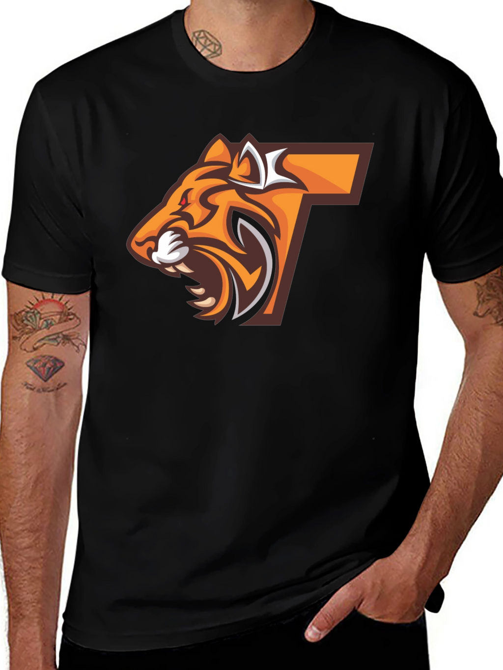 Tiger Logo Black T-Shirt