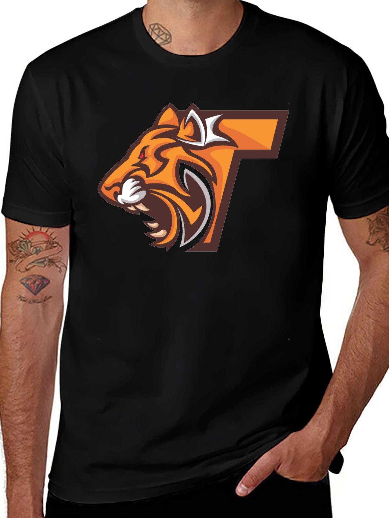 Tiger Logo Black T-Shirt