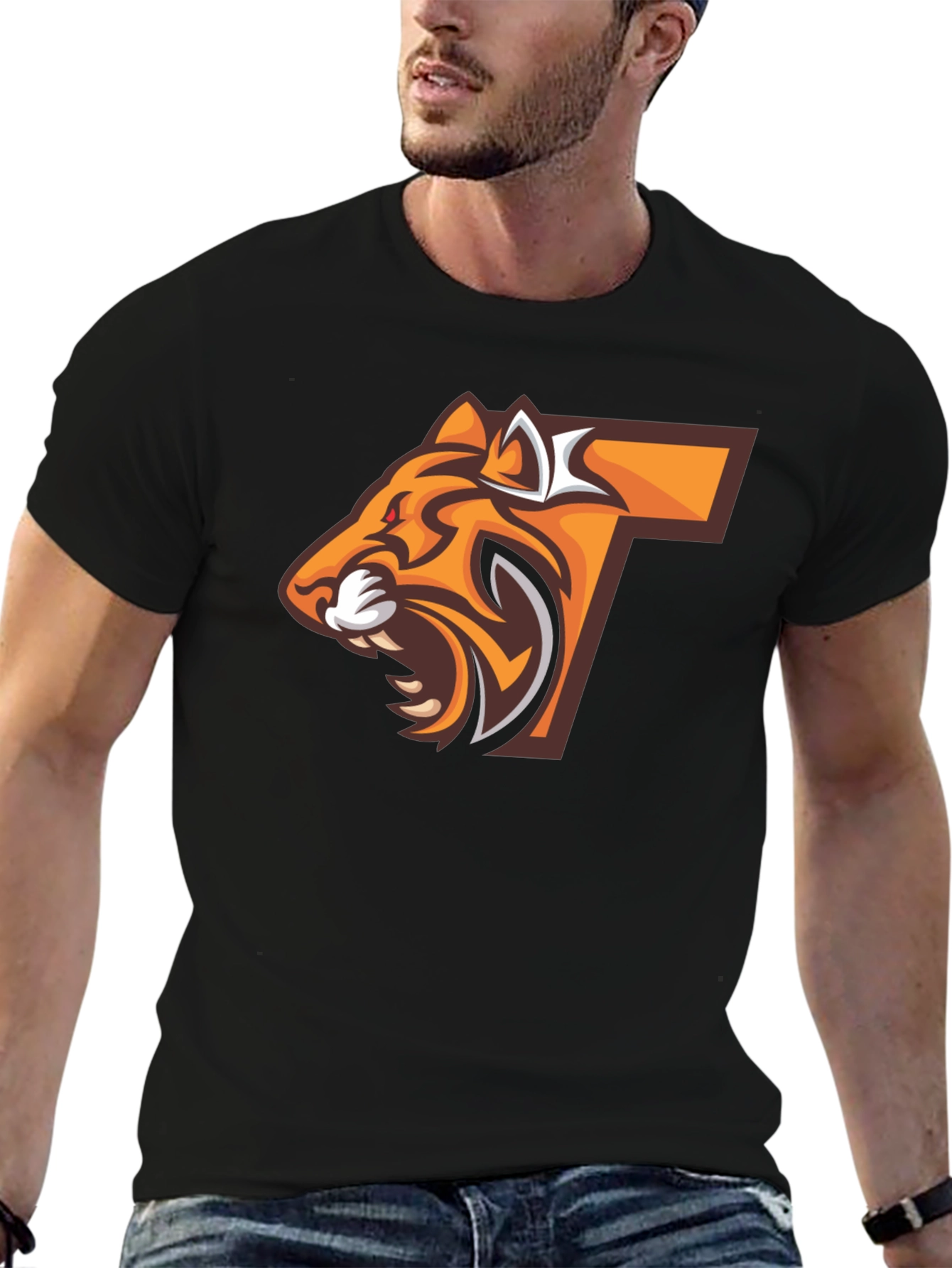Tiger Logo Black T-Shirt