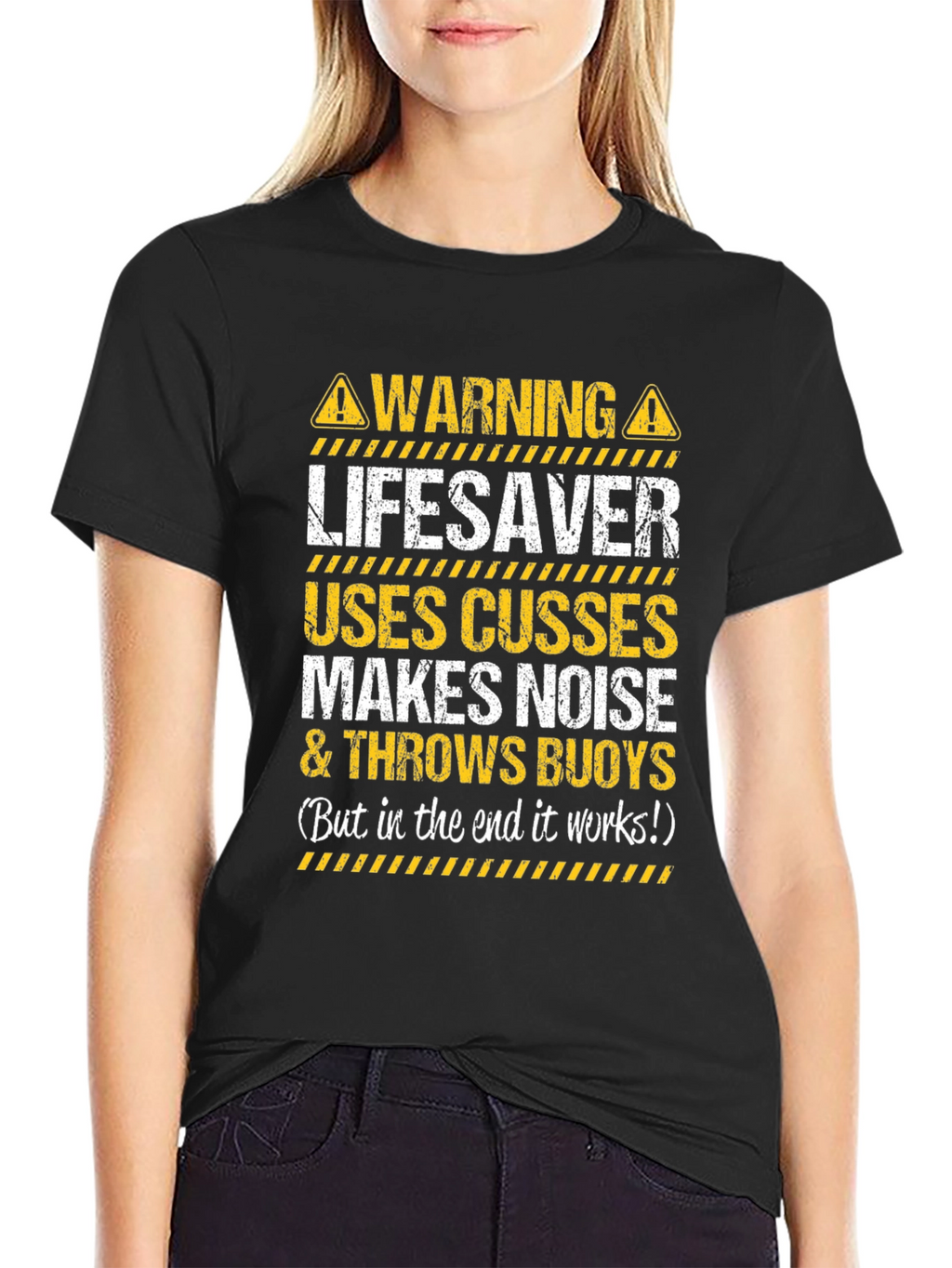 Warning Lifesaver T-Shirt - Funny Rescue Tee
