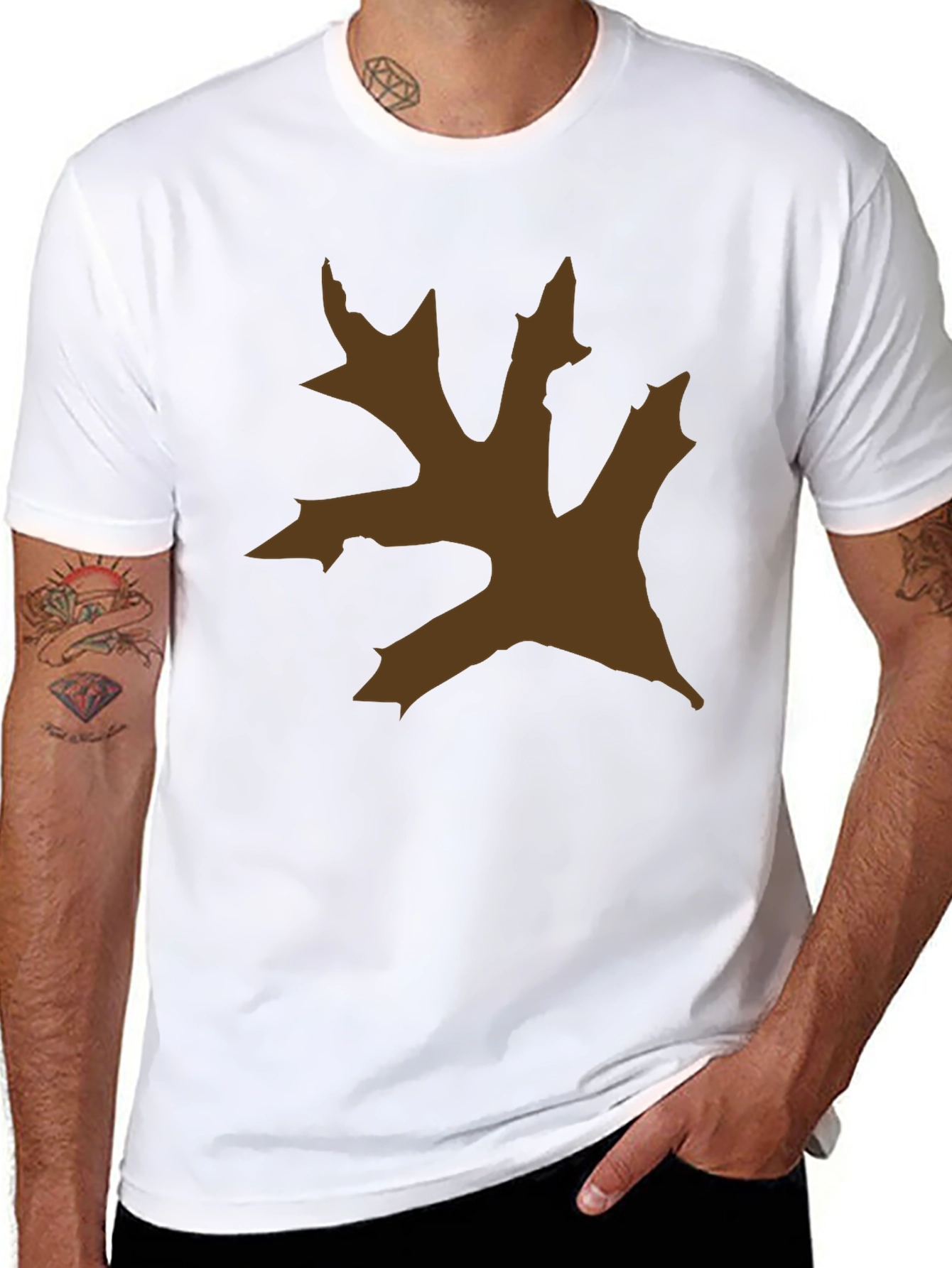 Oak Leaf Graphic Tee - Nature Inspired Style