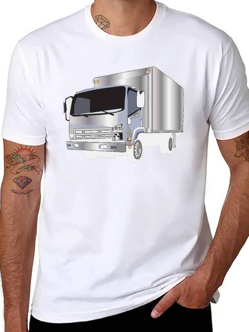 Truck Graphic Tee - Black Cotton Blend