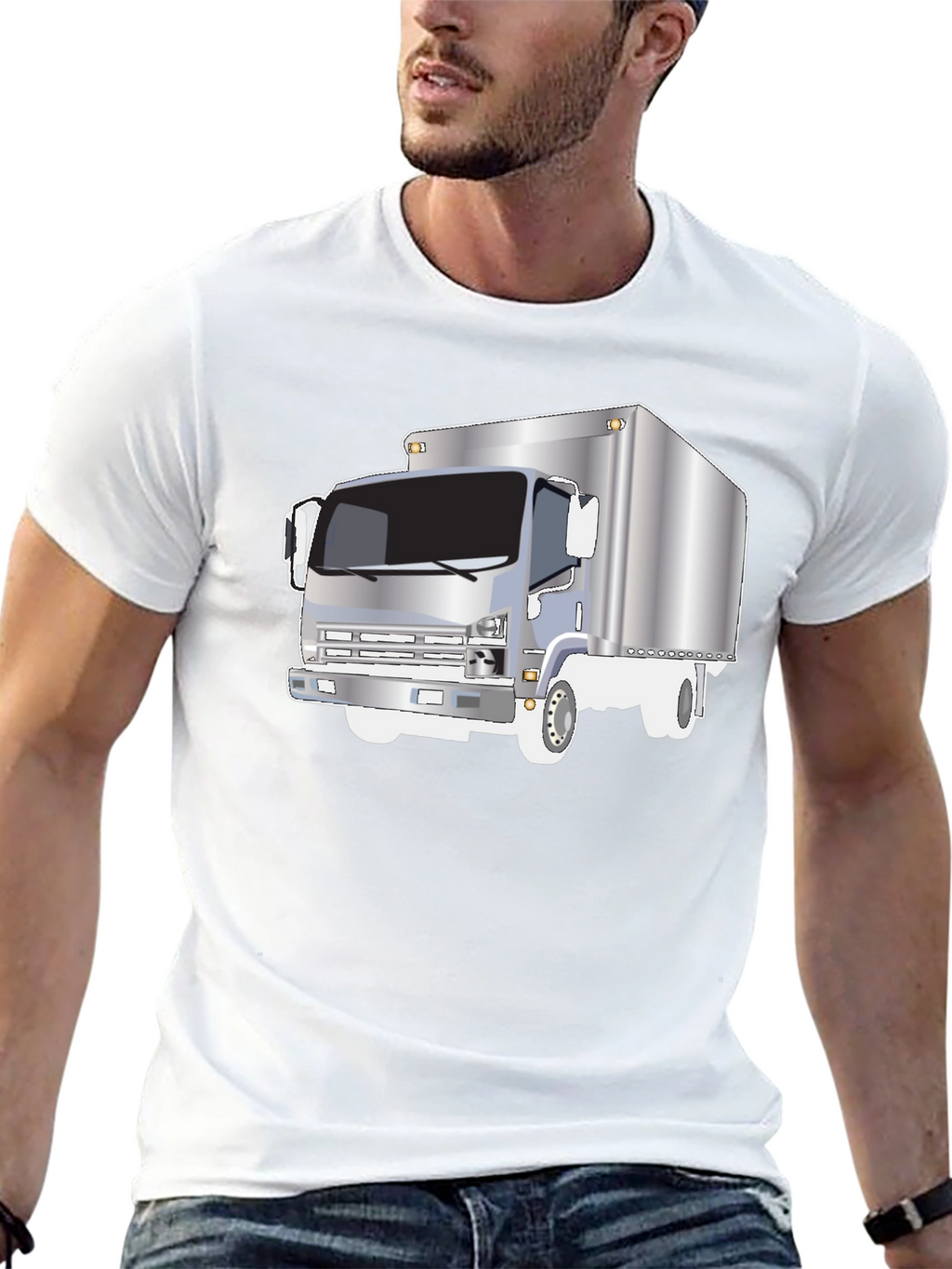 Truck Graphic Tee - Black Cotton Blend