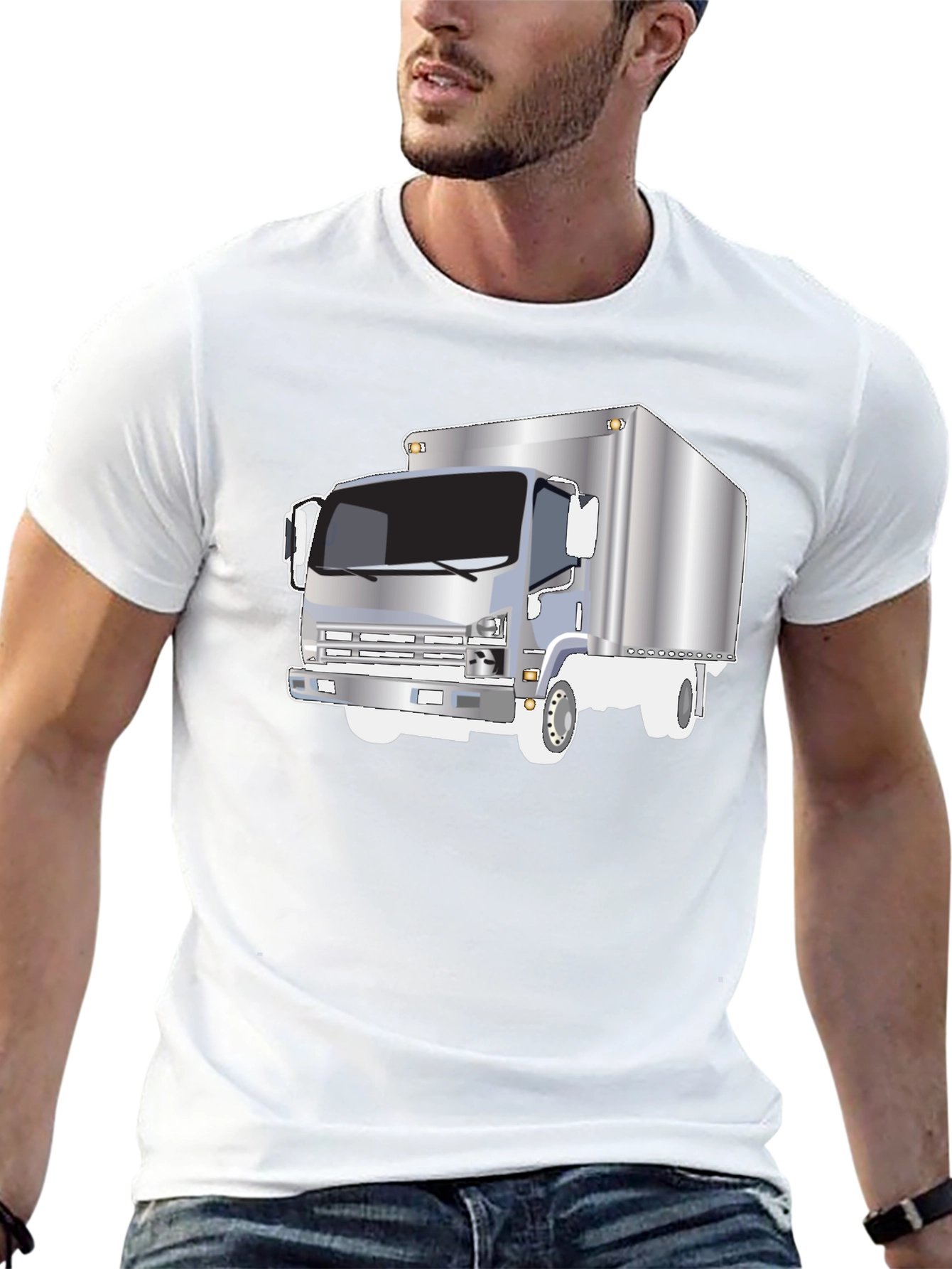 Truck Graphic Tee - Black Cotton Blend