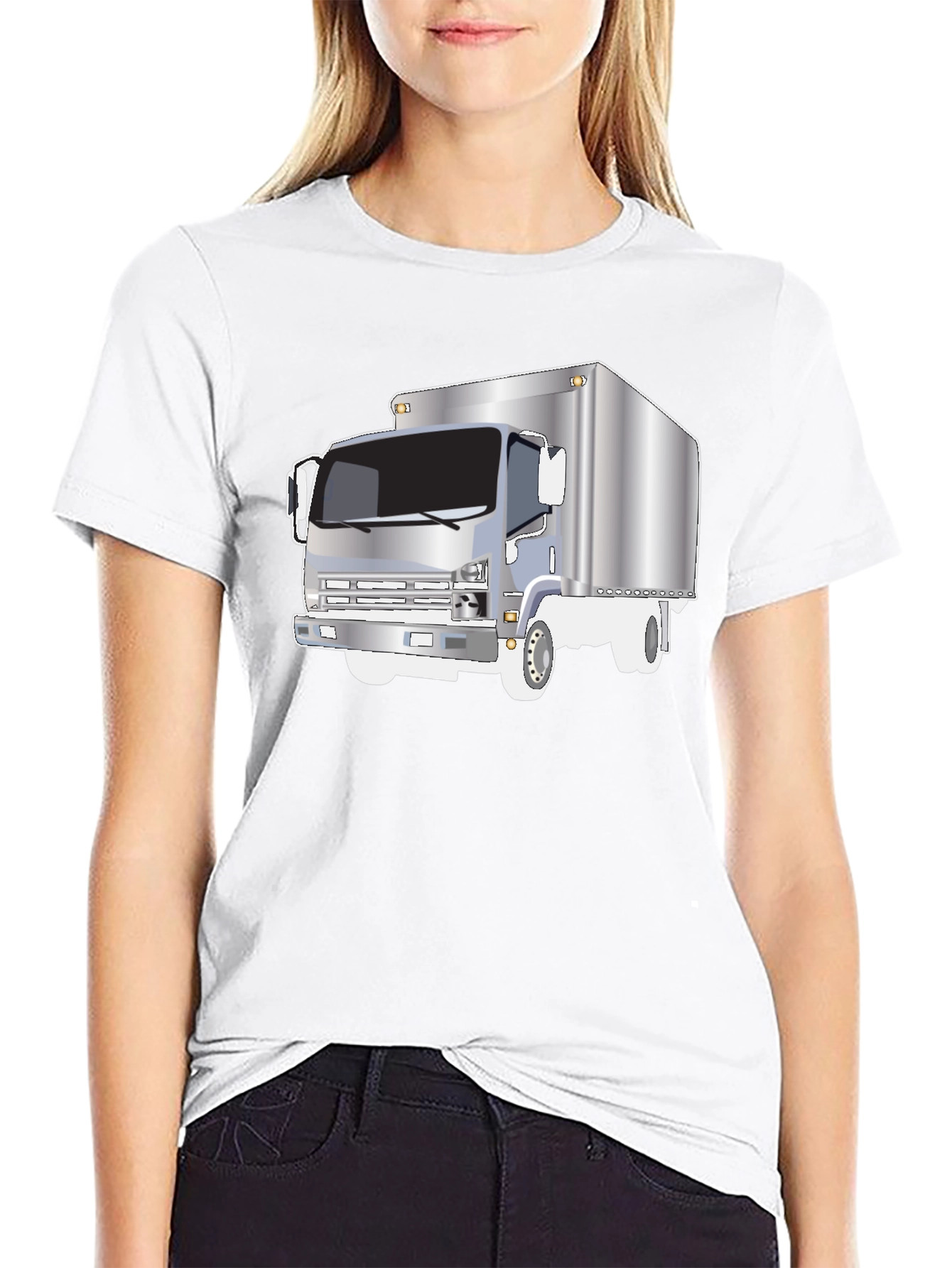 Truck Graphic Tee - Black Cotton Blend