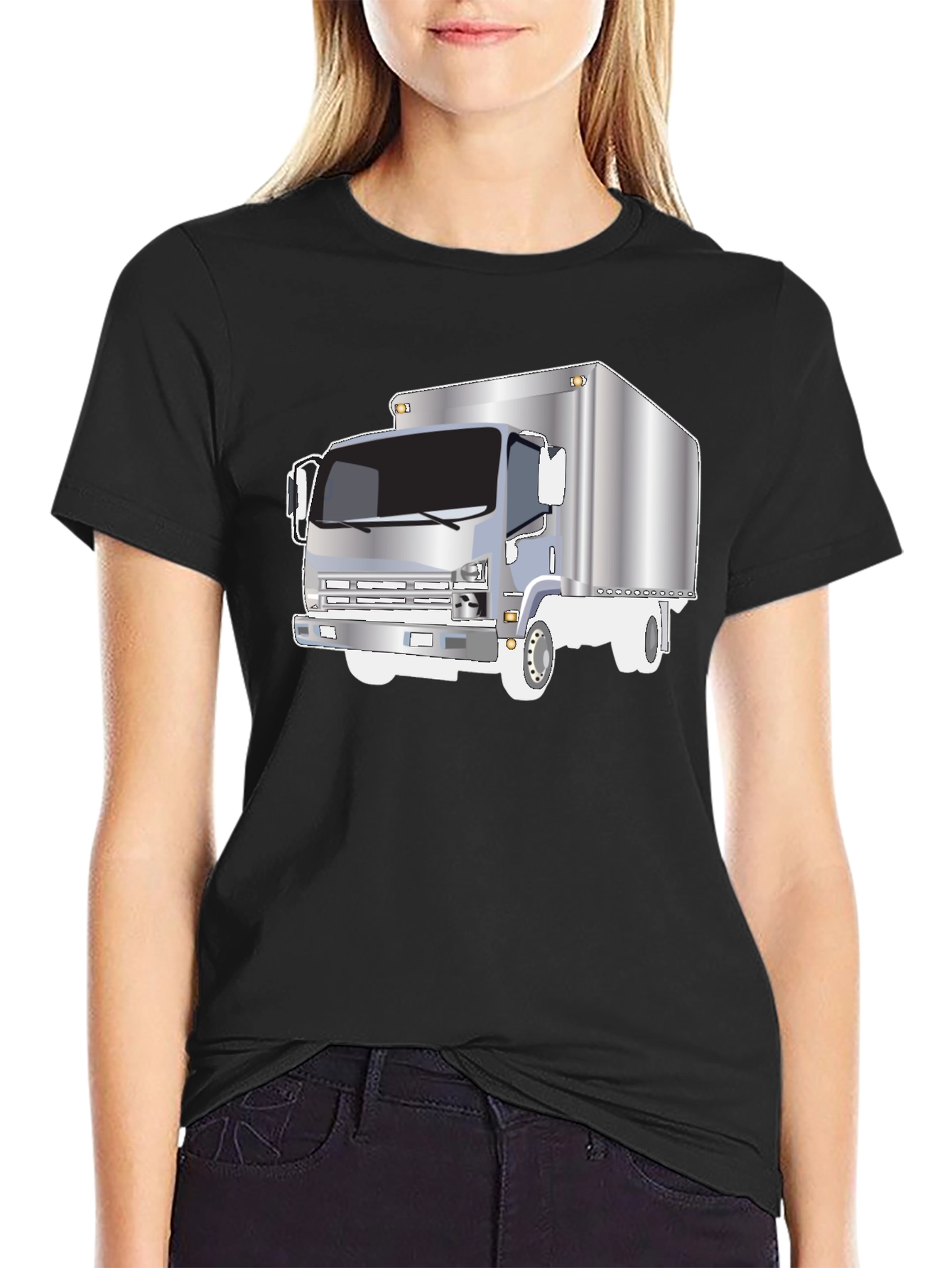Truck Graphic Tee - Black Cotton Blend