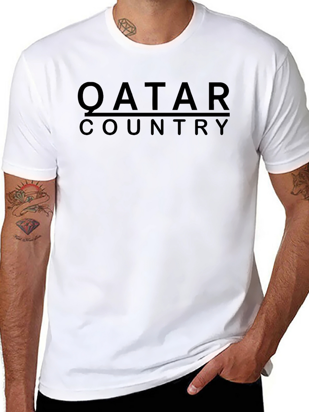 Qatar Country Black T-Shirt - Stylish Graphic Tee