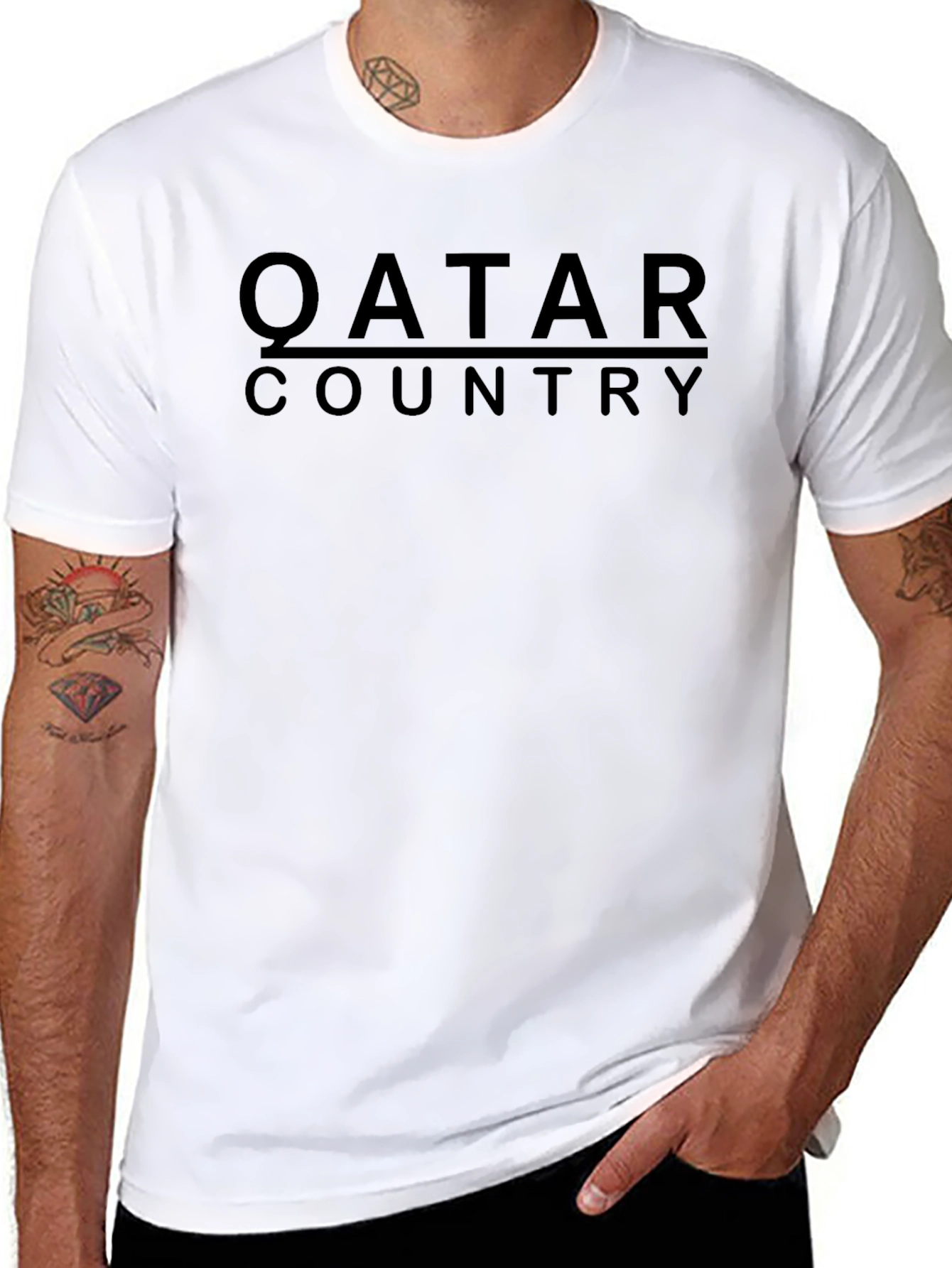 Qatar Country Black T-Shirt - Stylish Graphic Tee