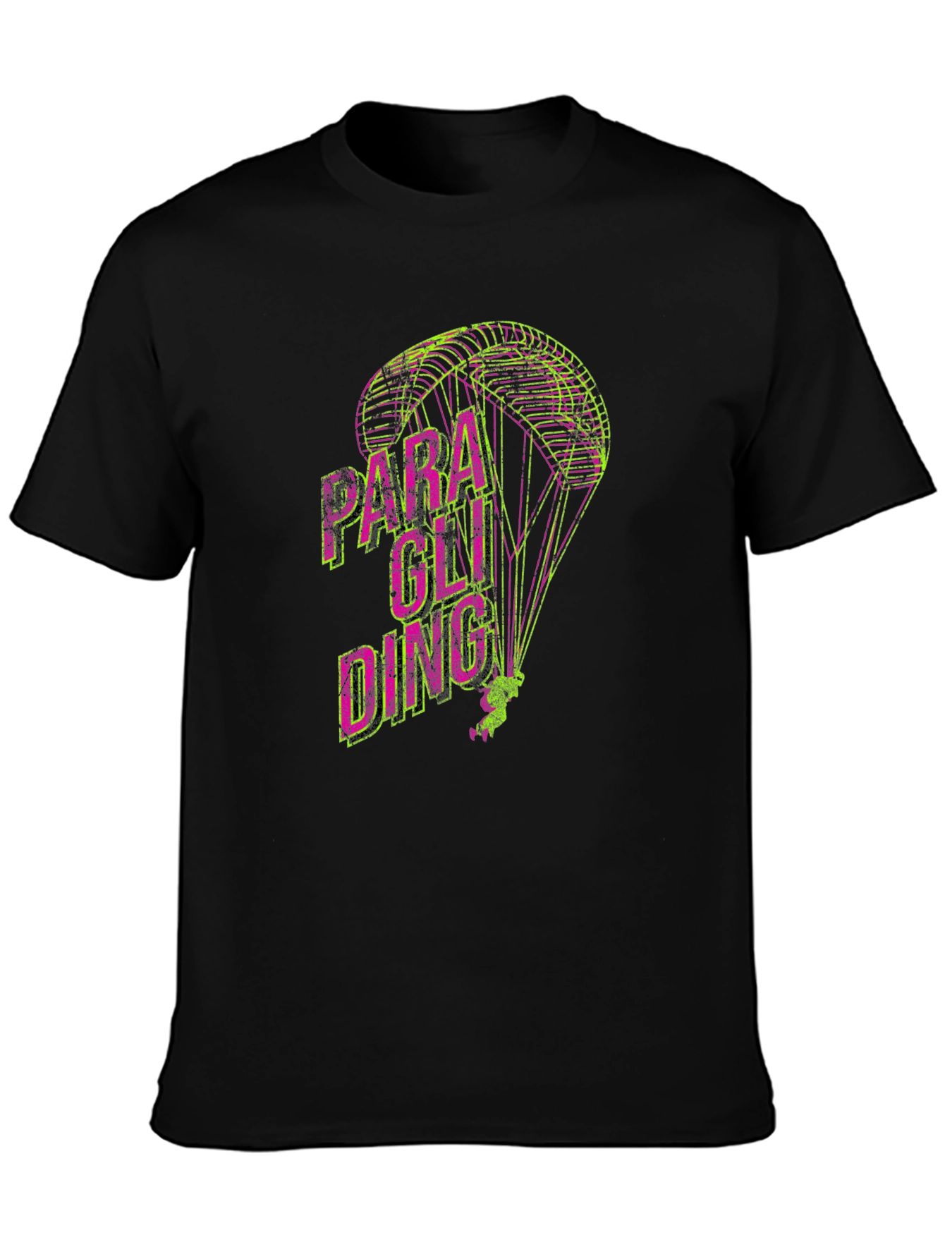 Paragliding Graphic Print T-Shirt | Mens Crew Neck Tee