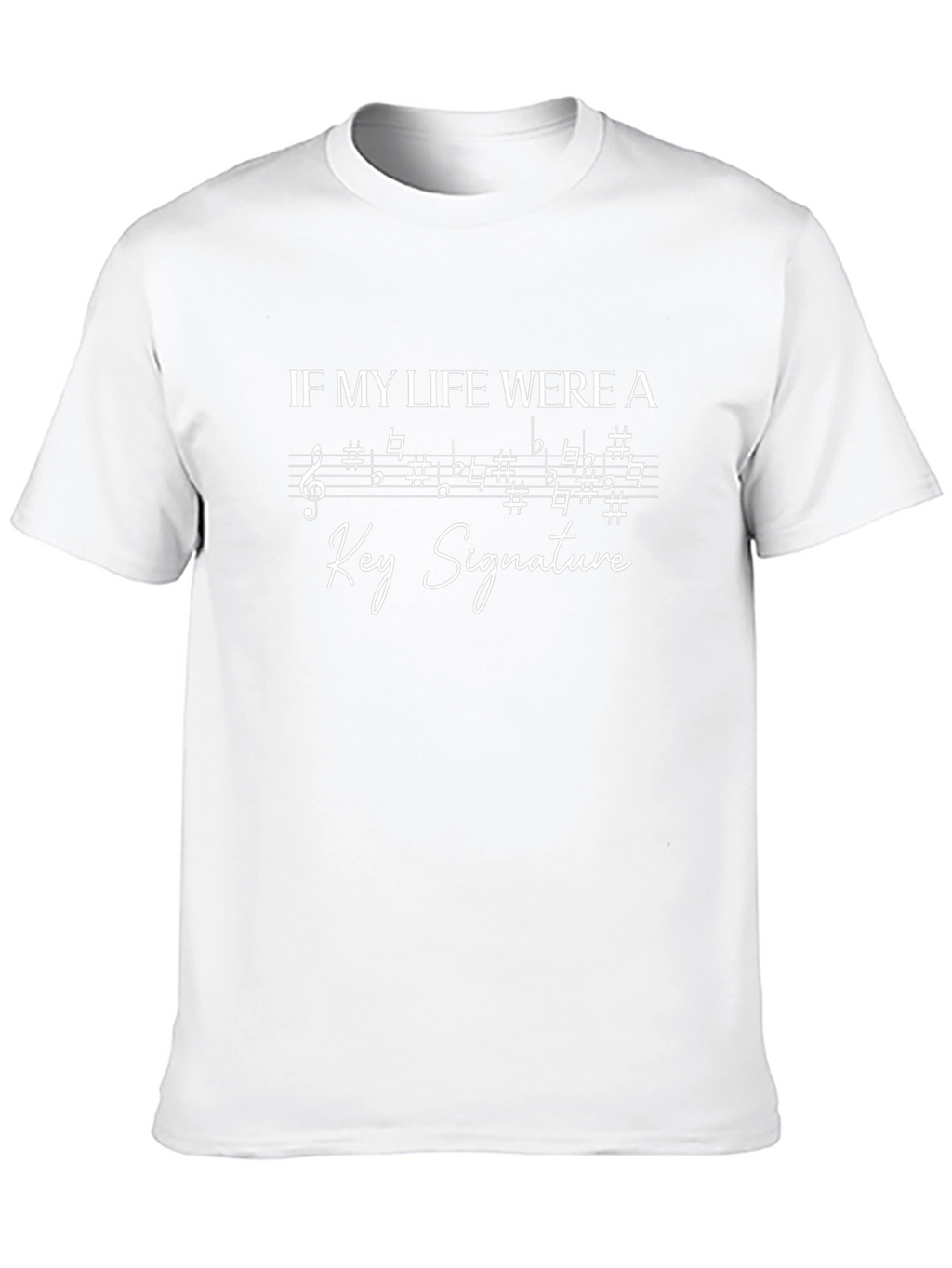 Musical Key Signature Black T-Shirt