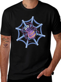 Spider Web T-Shirt - Cartoon Graphic Tee