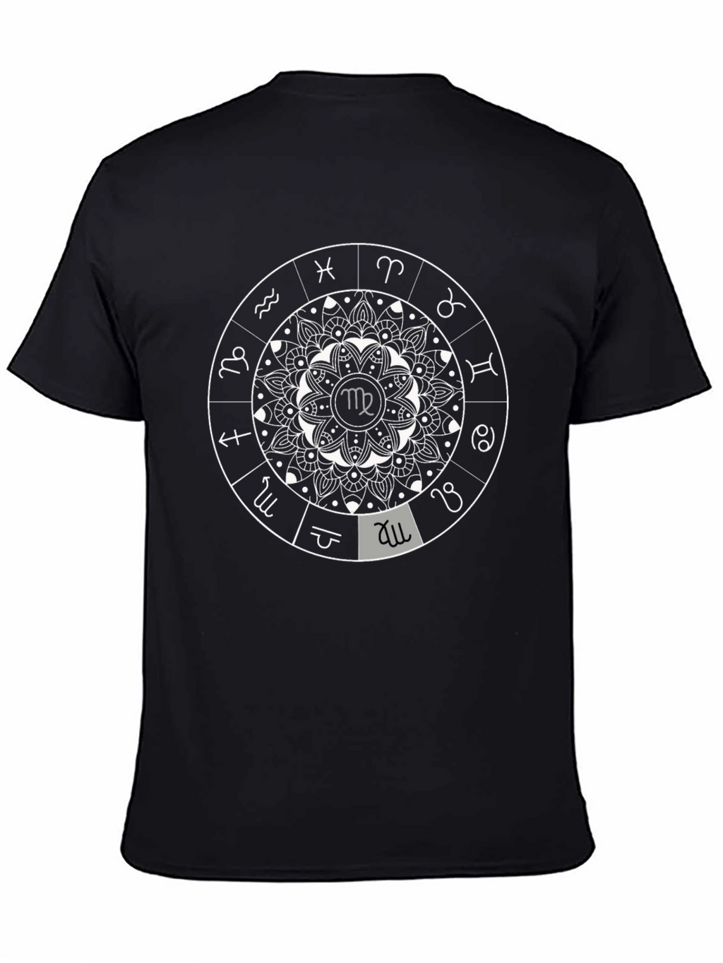 Zodiac Mandala Graphic Tee - Stylish Astrology T-Shirt
