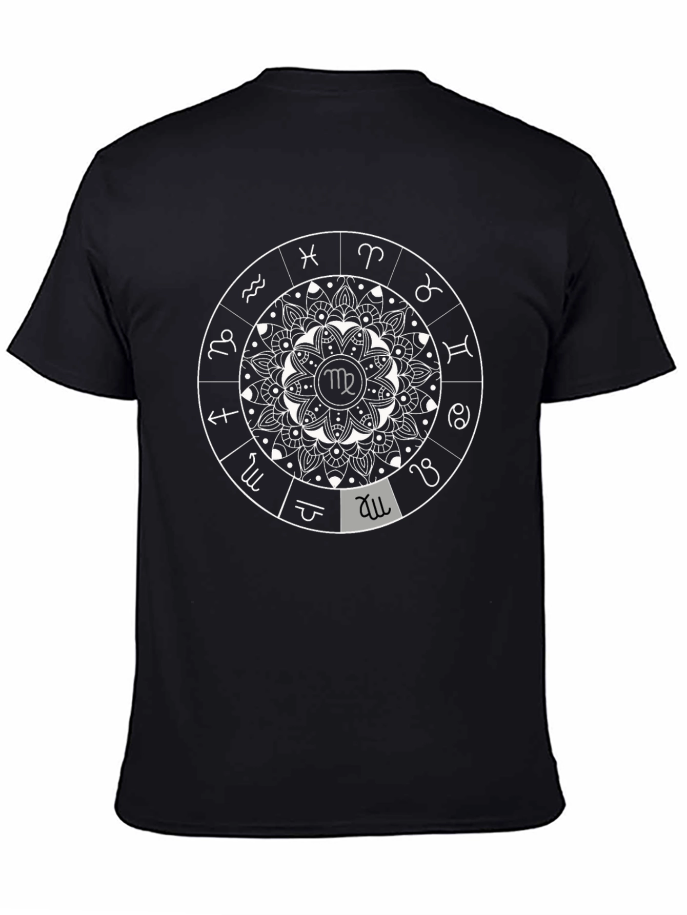 Zodiac Mandala Graphic Tee - Stylish Astrology T-Shirt