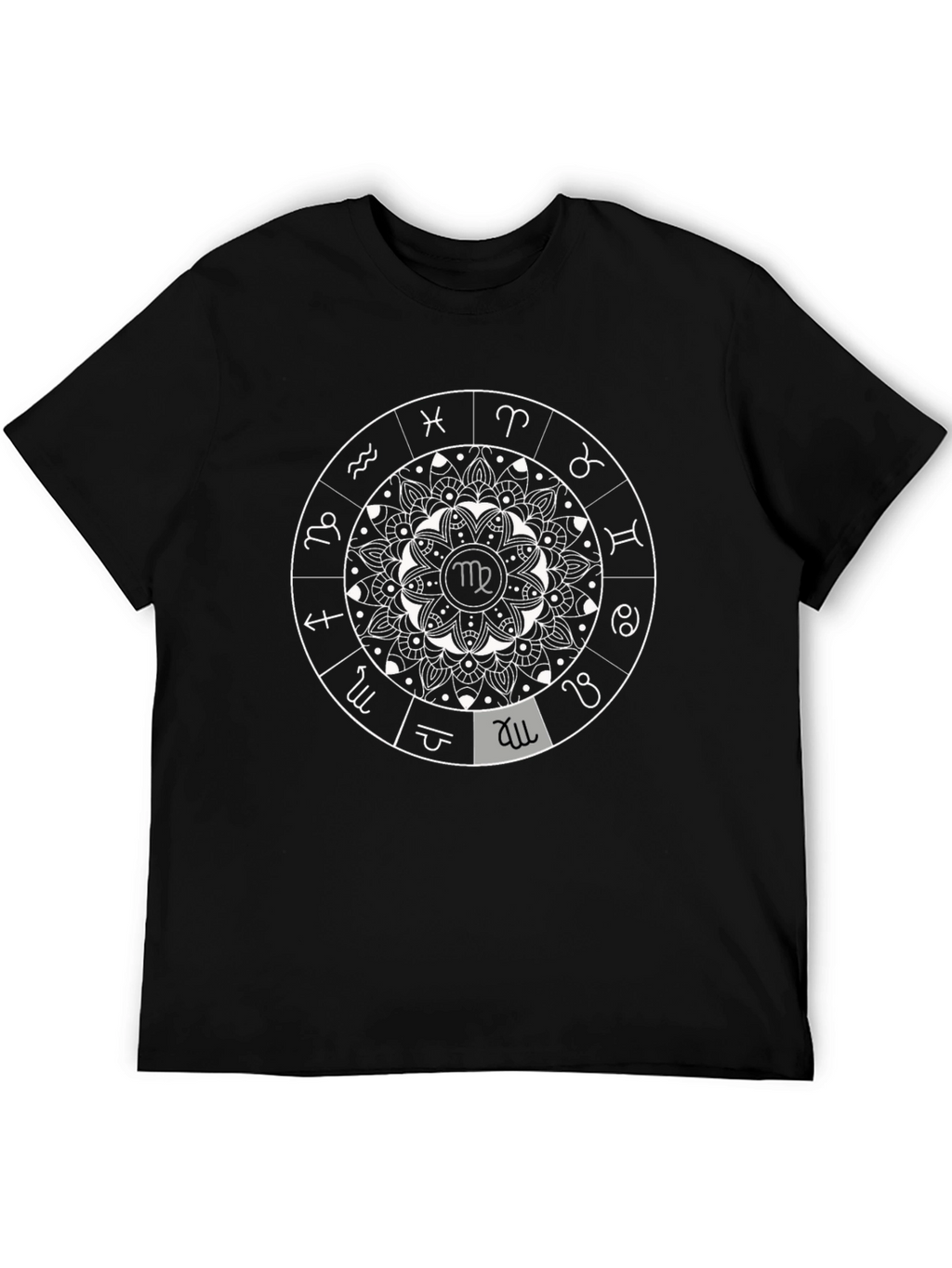 Zodiac Mandala Graphic Tee - Stylish Astrology T-Shirt