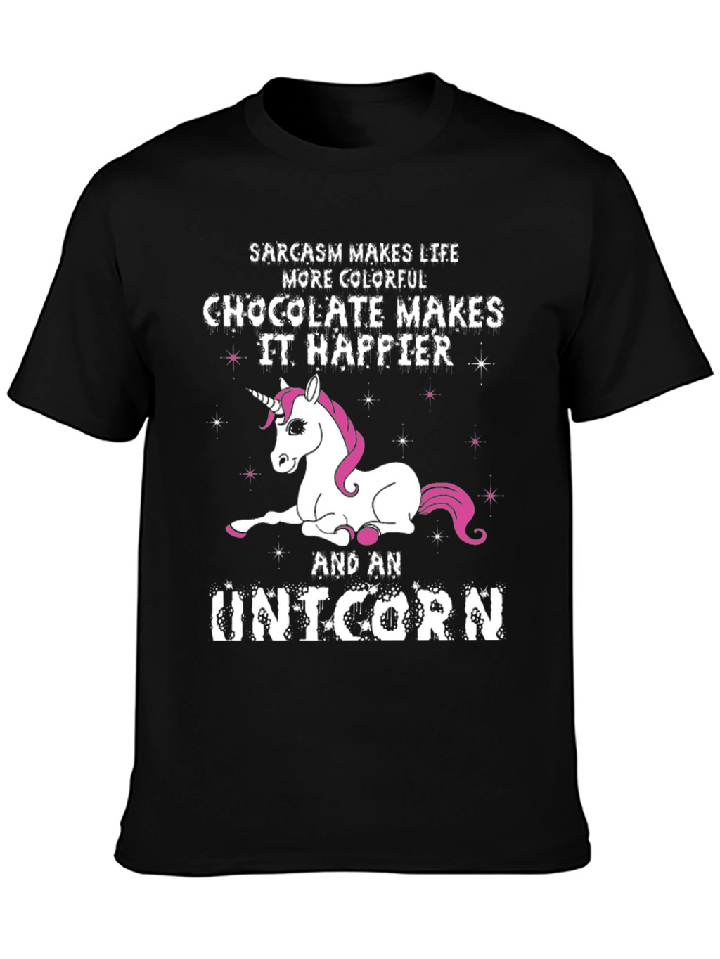 Sarcasm Chocolate Unicorn Graphic Tee
