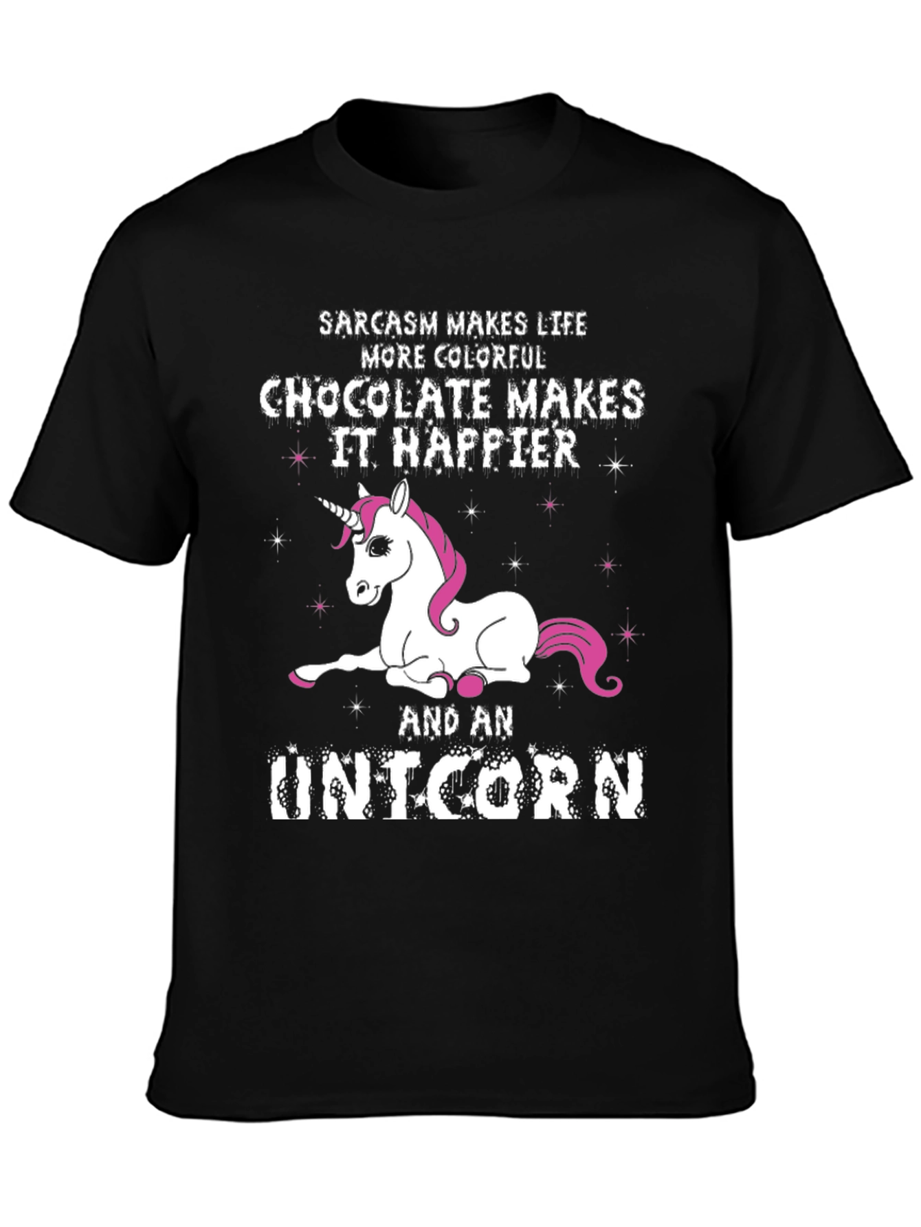 Sarcasm Chocolate Unicorn Graphic Tee