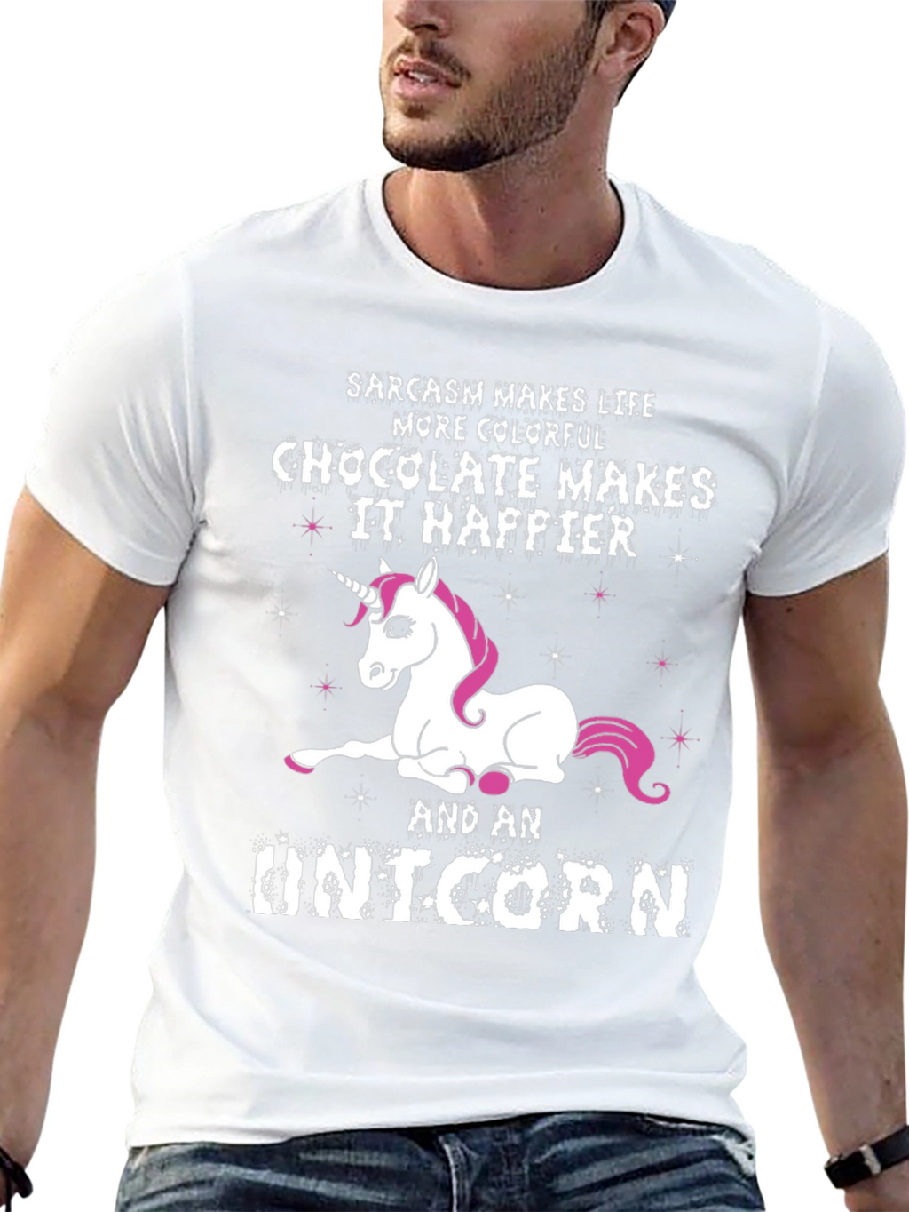 Sarcasm Chocolate Unicorn Graphic Tee