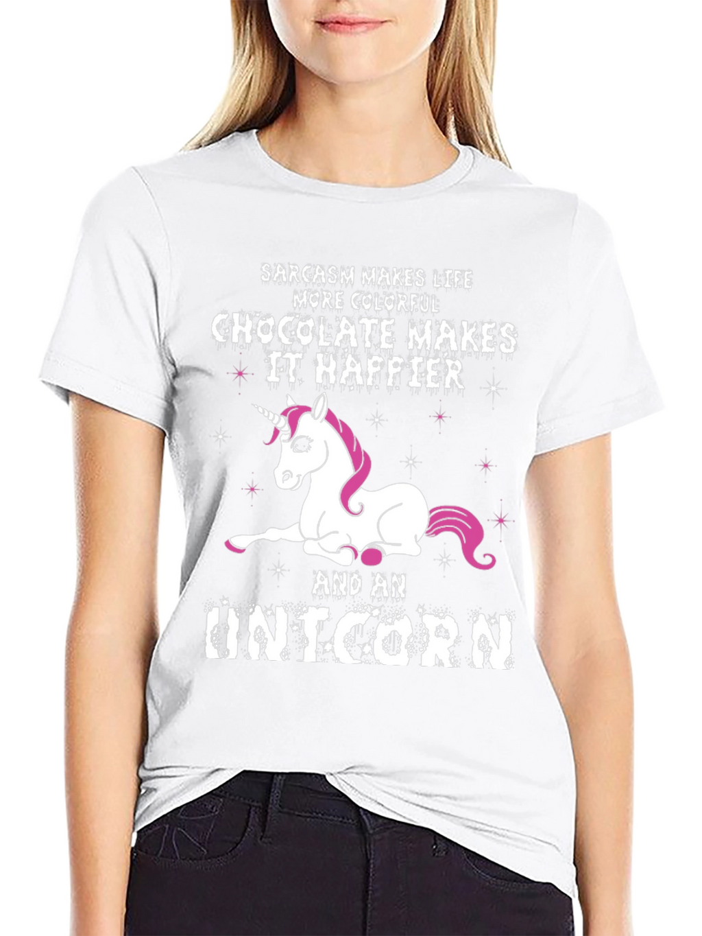 Sarcasm Chocolate Unicorn Graphic Tee