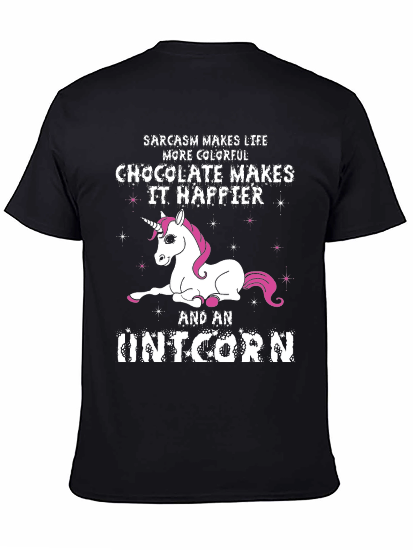 Sarcasm Chocolate Unicorn Graphic Tee