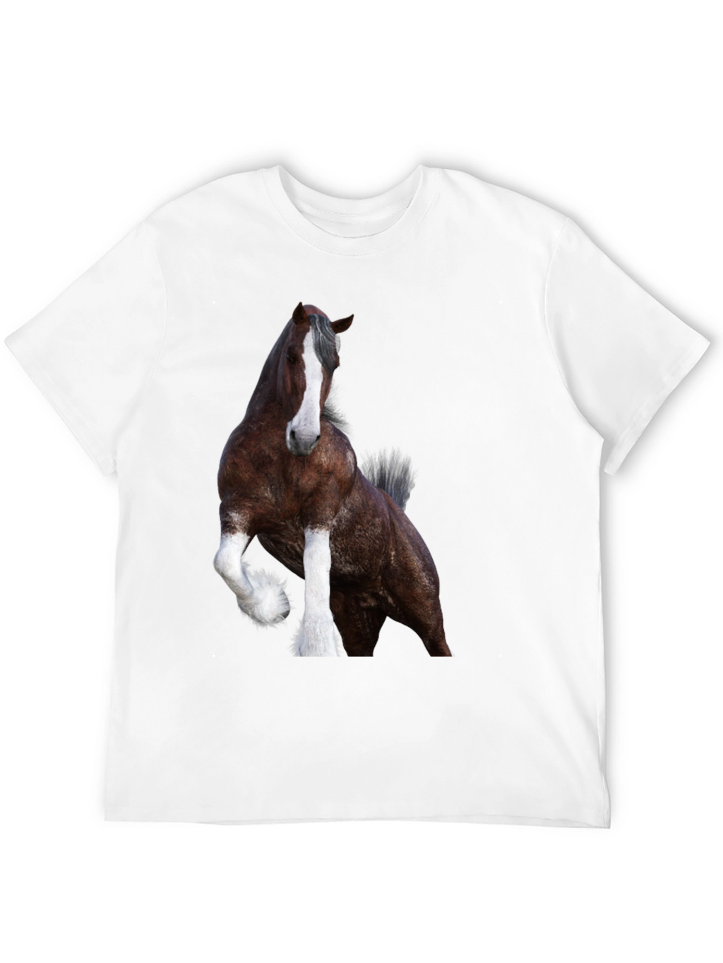 Horse Graphic Black T-Shirt | Animal Tee