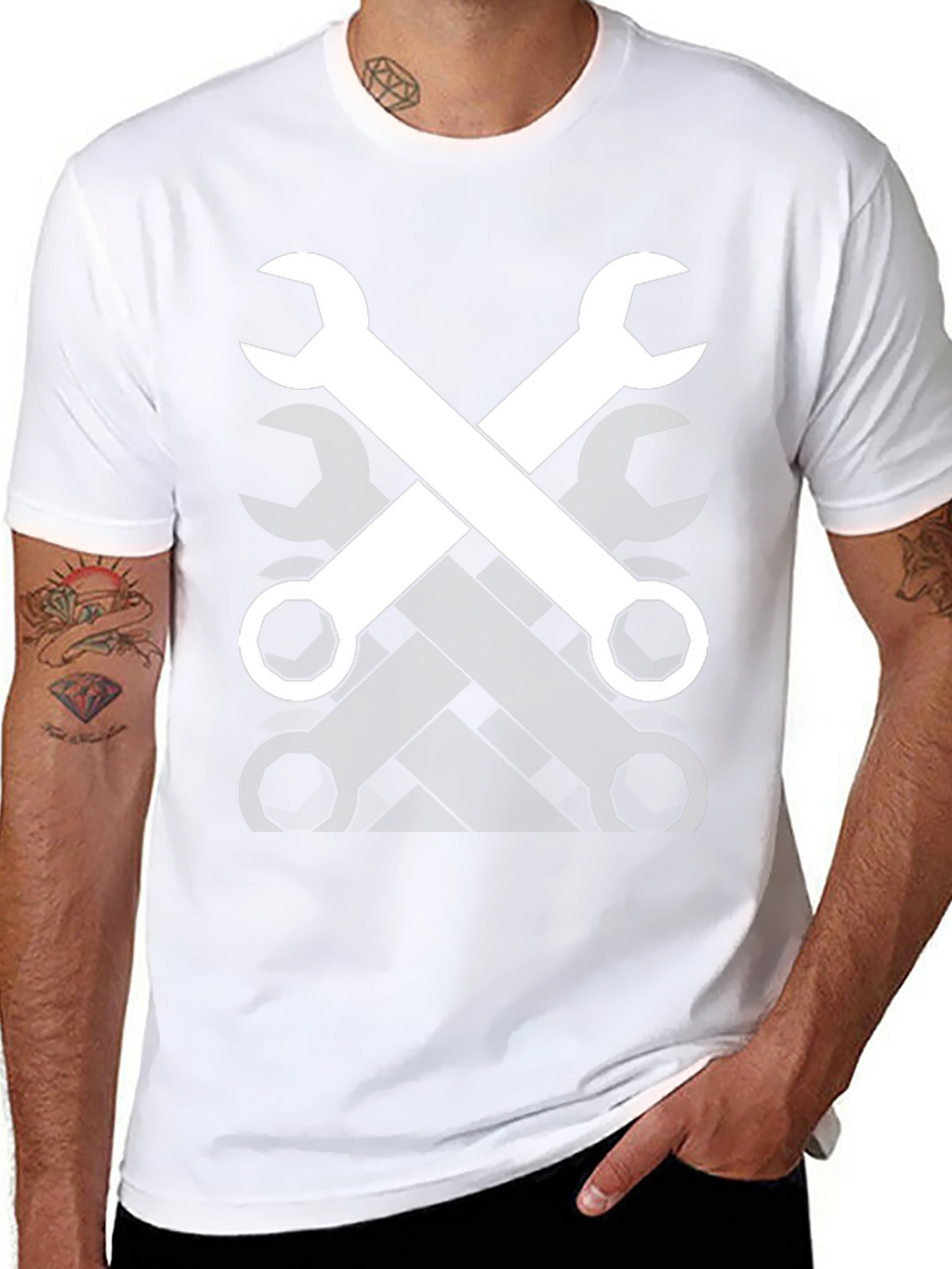 Wrench Graphic T-Shirt - Mechanic Style
