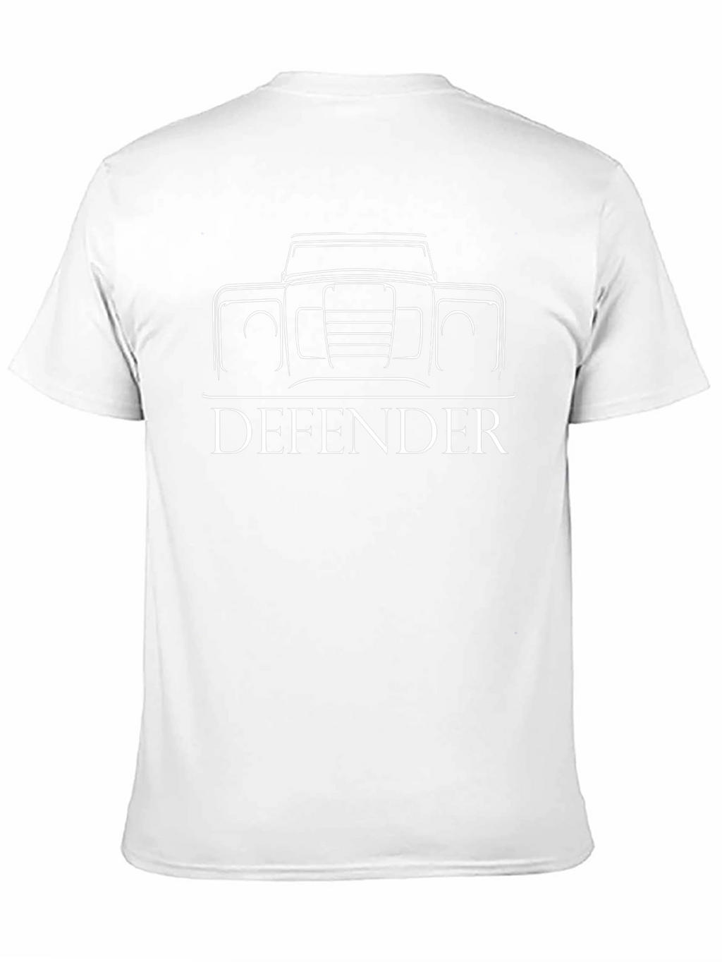 Defender Car Outline Black T-Shirt