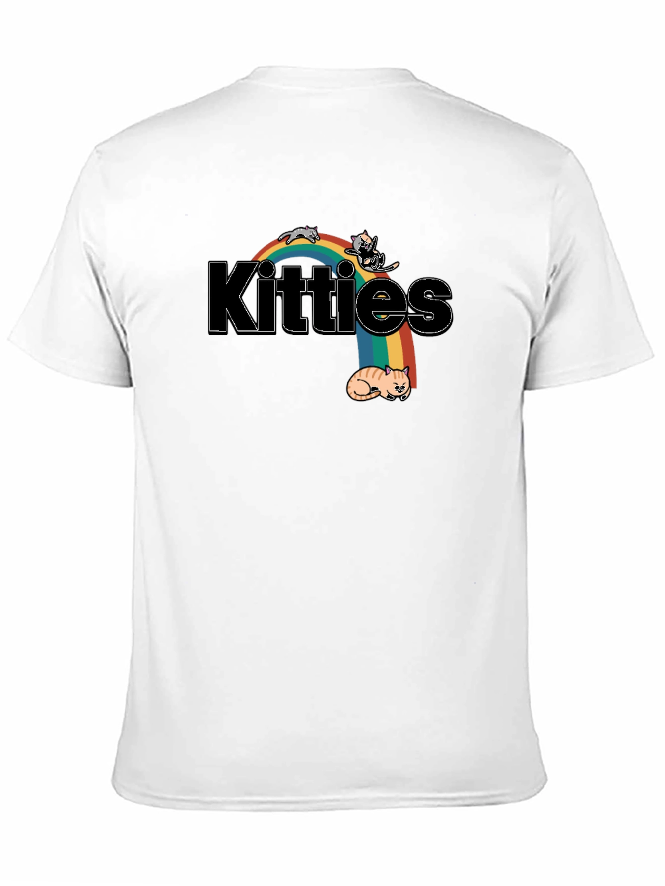 Kitties Rainbow Graphic T-Shirt - Cute Cat Lover Tee